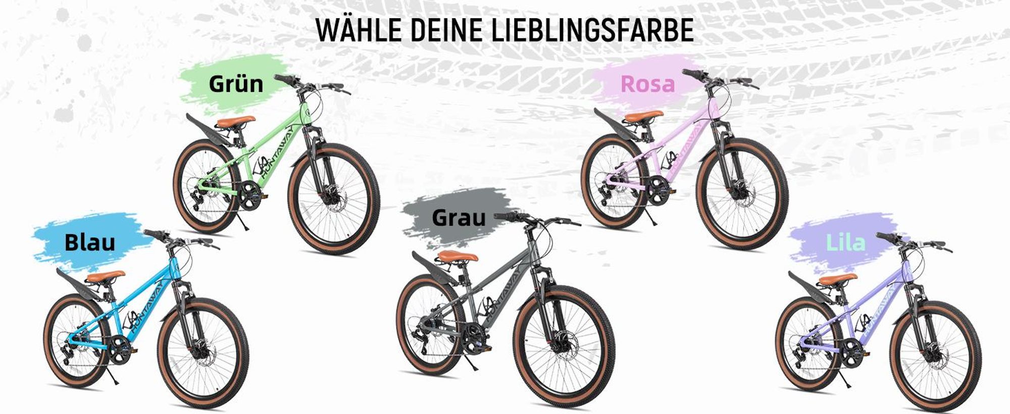 Joystar Kinder-Mountainbike 20 Zoll für Kinder ab 7 Jahren leicht Aluminiumrahmen 7-Gang Drehgriffschaltung Federgabel mechanische Scheibenbrem