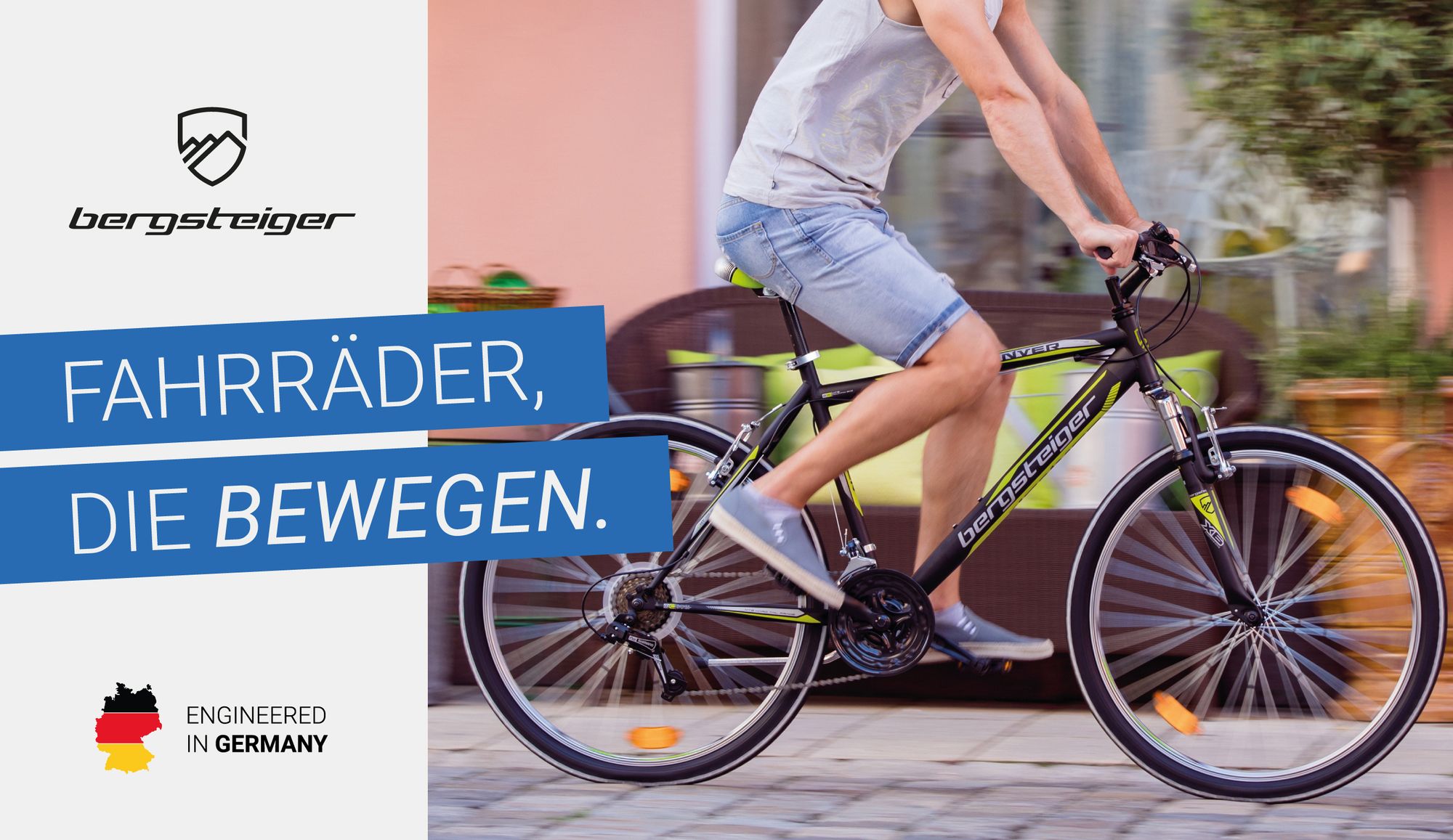 Bergsteiger Denver 26 Zoll Mountainbike, geeignet ab 155 cm,  18 Gang-Schaltung, Licht, Schutzblech, Gabel-Federung