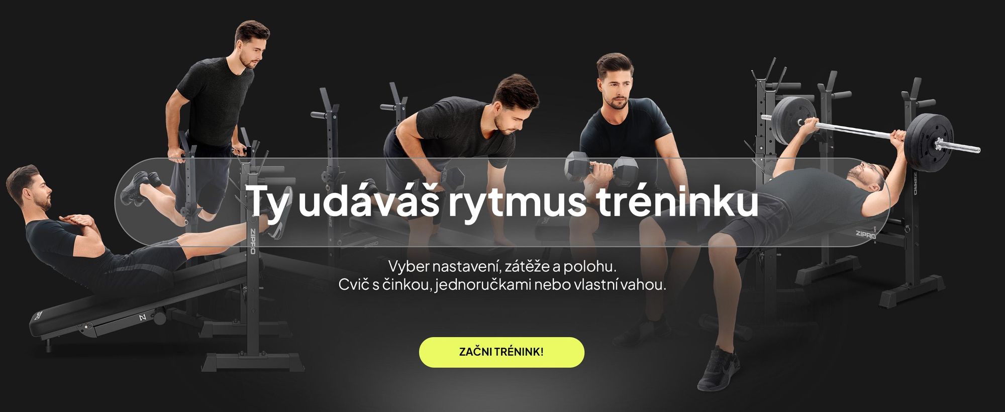 Zipro posilovací lavice s držákem na činky Core – skládací lavice pro bench press Plochá lavice s hrazdou pro dipy Nosnost až 230 kg Úspora místa