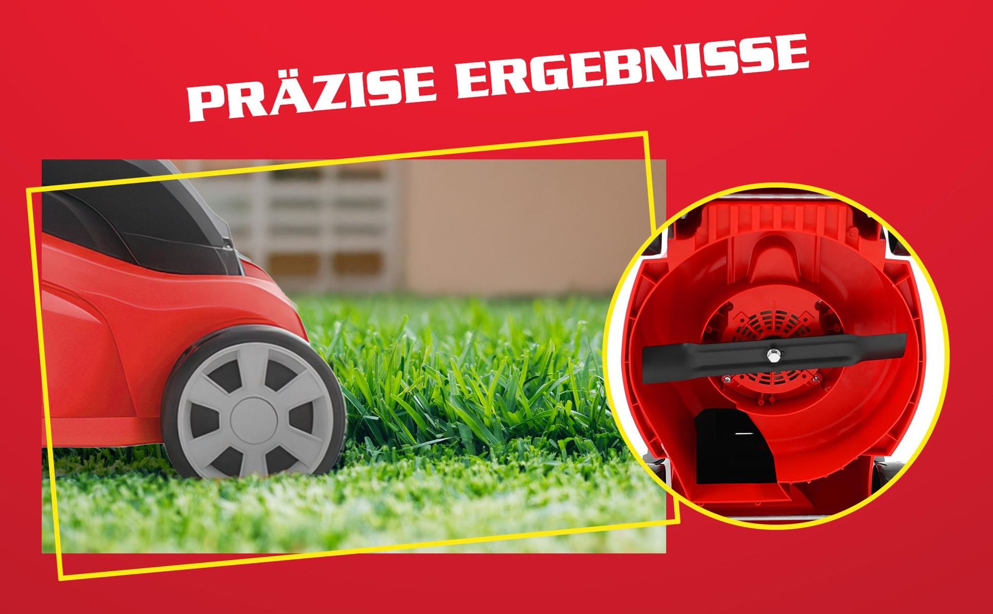 HECHT 1233 Rasenmäher Elektro | 33 cm Schnittbreite | 1300 W | 30 Liter Fangkorb | 20 - 60 mm Schnitthöhe