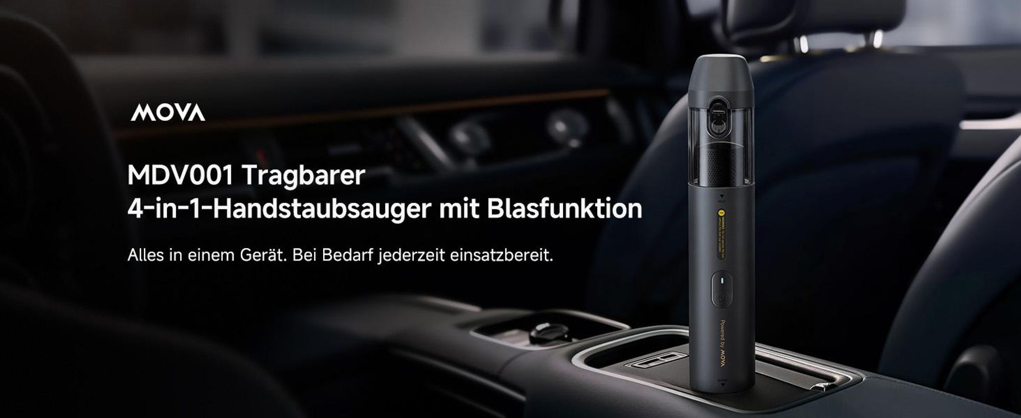 MOVA MDV001 Tragbarer 4-in-1 Handstaubsauger mit Blasfunktion, kabellos, leicht & kompakt, All-in-One für Auto, Haushalt & Büro
