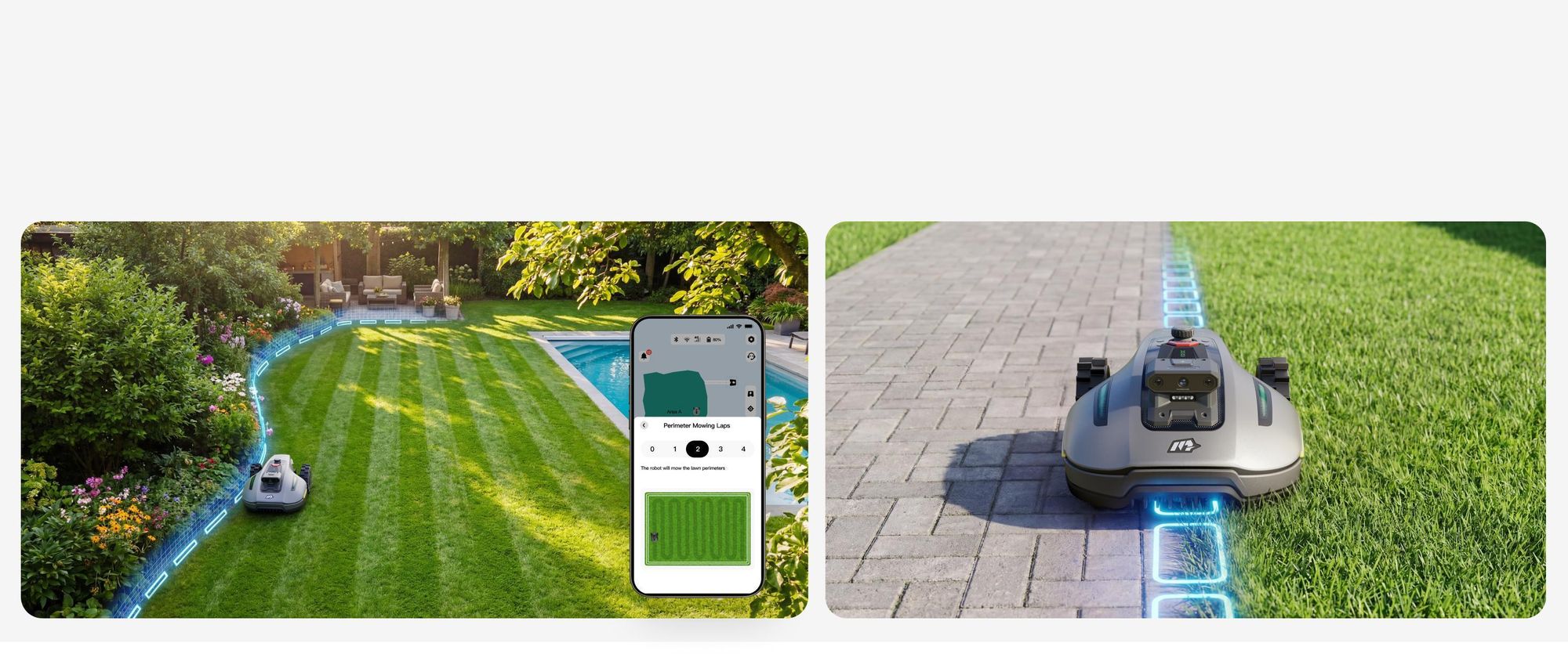 Robot tagliaerba Mammotion YUKA Mini 2 800 con garage e stazione lavaggio, fino a 800 m², DropMow, mappatura auto, taglio bordi, 4G-Modul, APP