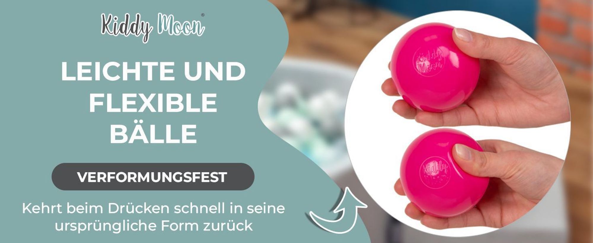 KiddyMoon 200 ∅ 7cm kinder bälle spielbälle für bällebad baby plastikbälle  eu, schwarz/perle/golden/grau