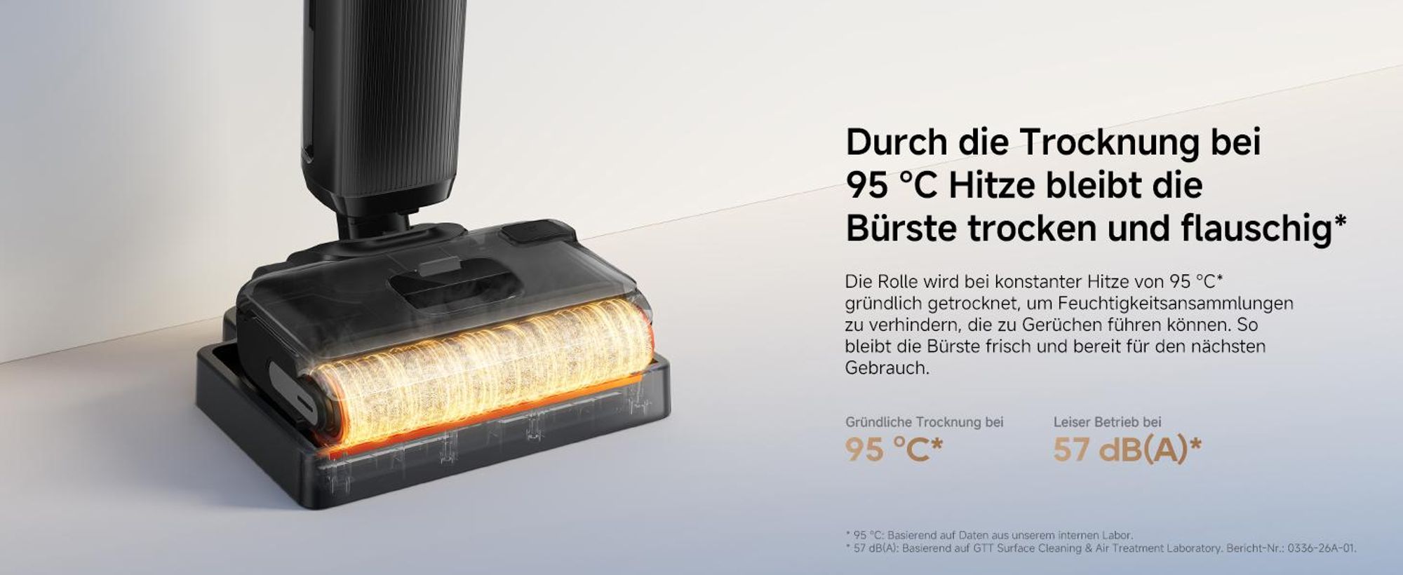 Dreame G12 Pro Flex-T Nass- und Trockensauger,23,000Pa Akku-Staubsauger,180° klappbar,entknotungsfrei,95°C Trocknung,60°C Heißwäsche,TangleCut,Schwarz