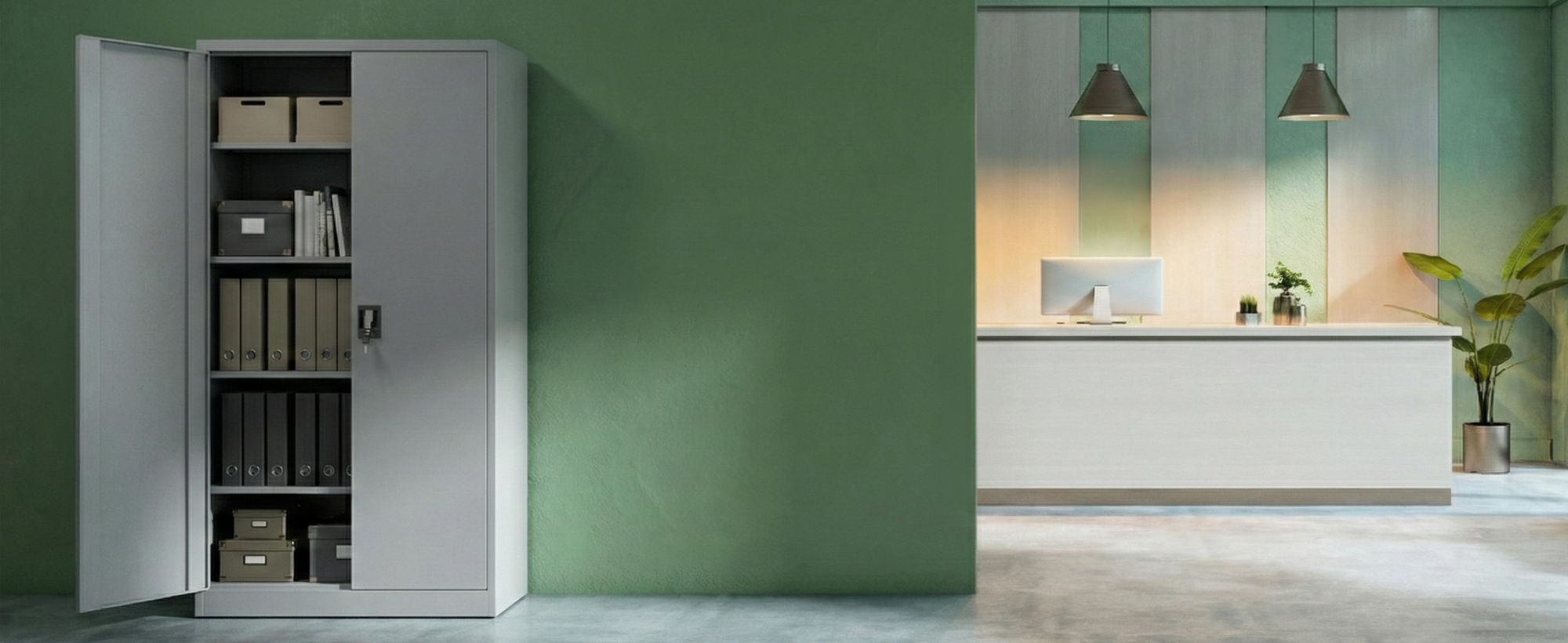 Muralo Metallschrank für Büro AKTENSCHRANK für Dokumente und Ordner – Stahlschrank – Anthrazit – abschließbar 90x40x185cm