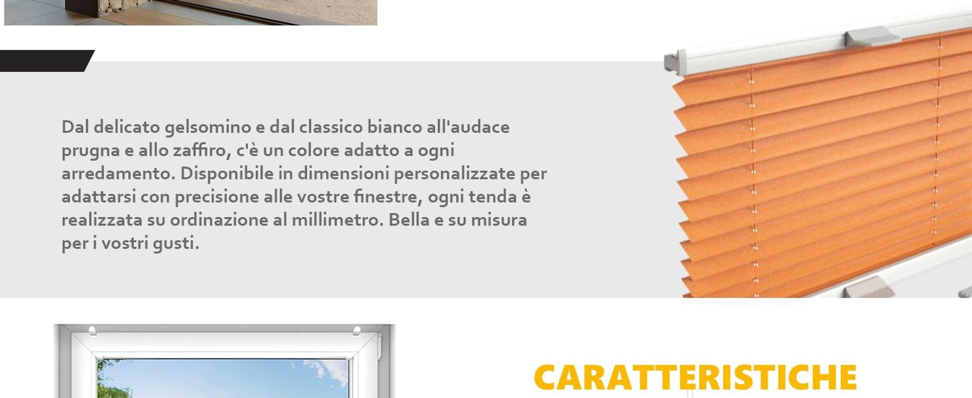 time4blinds, Tenda plissettata su misura, Senza fori, 60x180 cm, Bianco