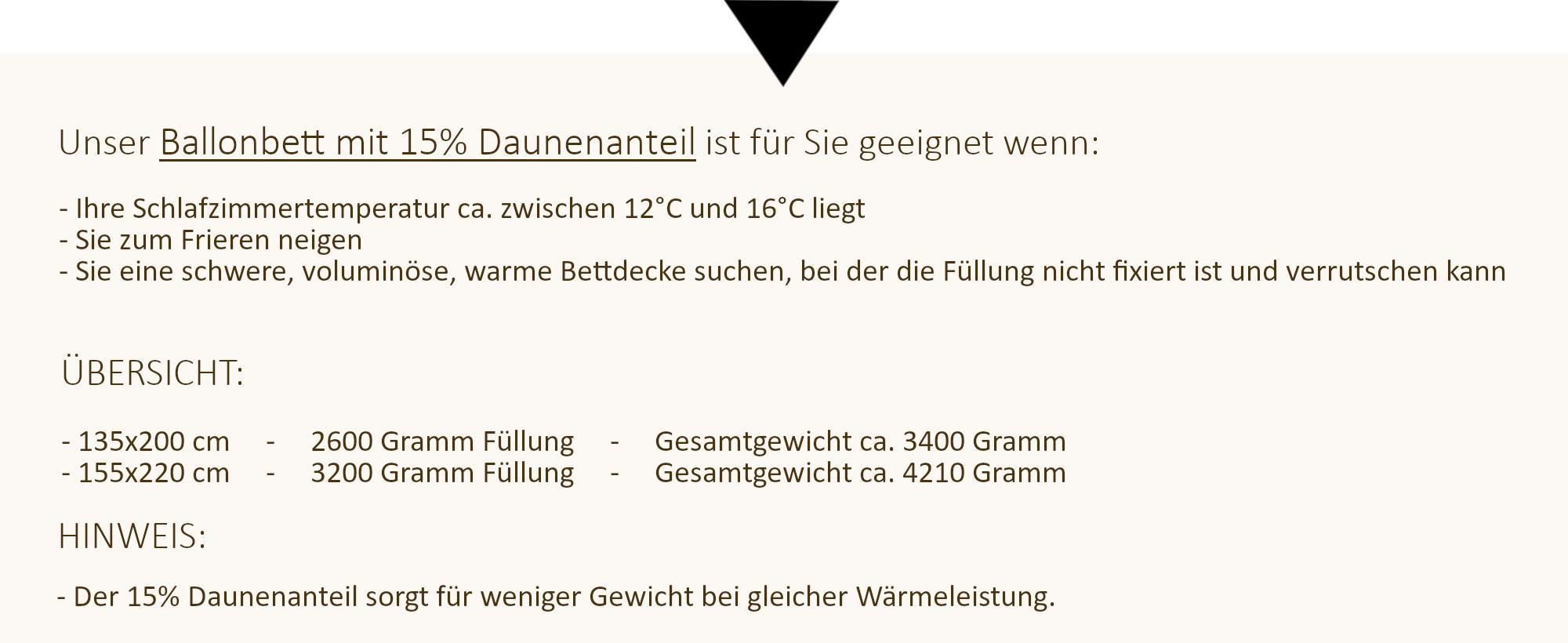 Federbett mit 100% neuen weißen Landfedern 135x200 cm Oberbett 3000 g Ballonbett