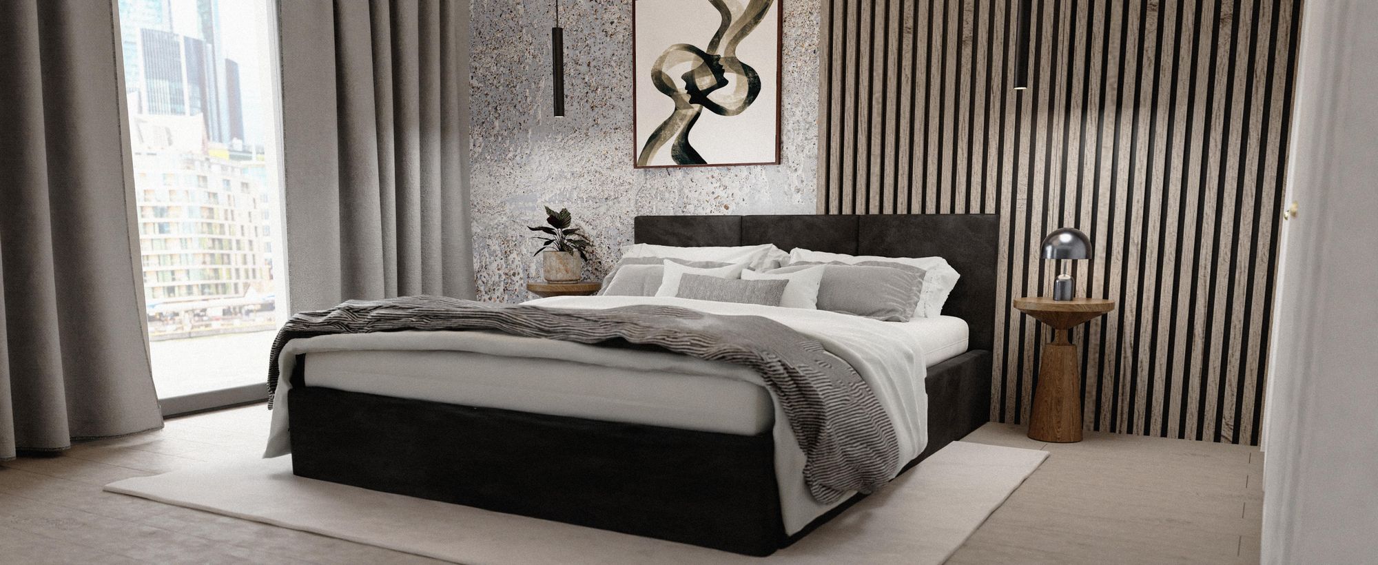 Muralo POLSTERBETT für Schlafzimmer Polsterbett mit Bettkasten Bett mit Polsterkopfteil Doppelbett 180x200 Bett mit Stauraum Mint