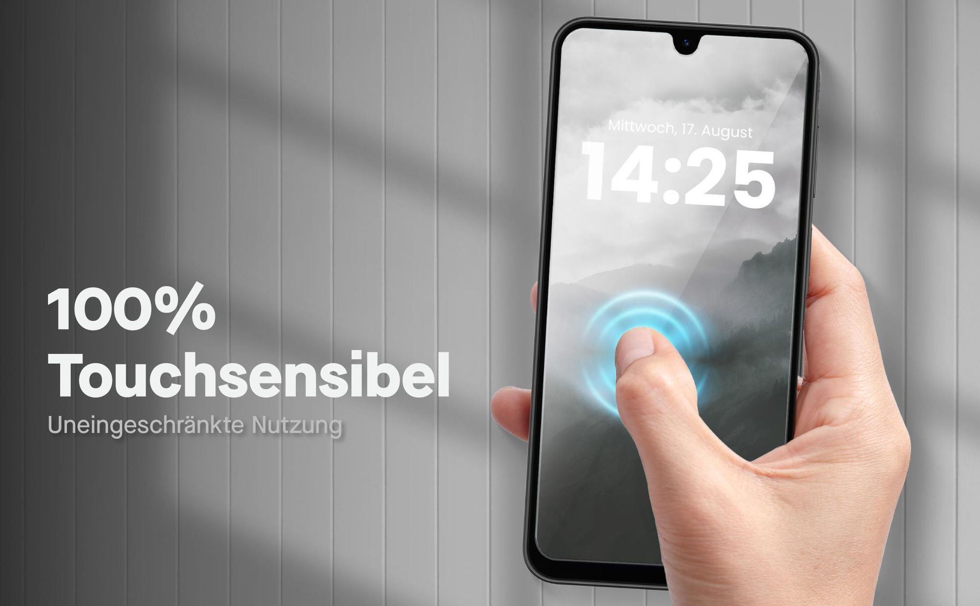 Zweierpack Displayschutzglas für Samsung Galaxy A15 - Resistent gegen Fingerabdrücke