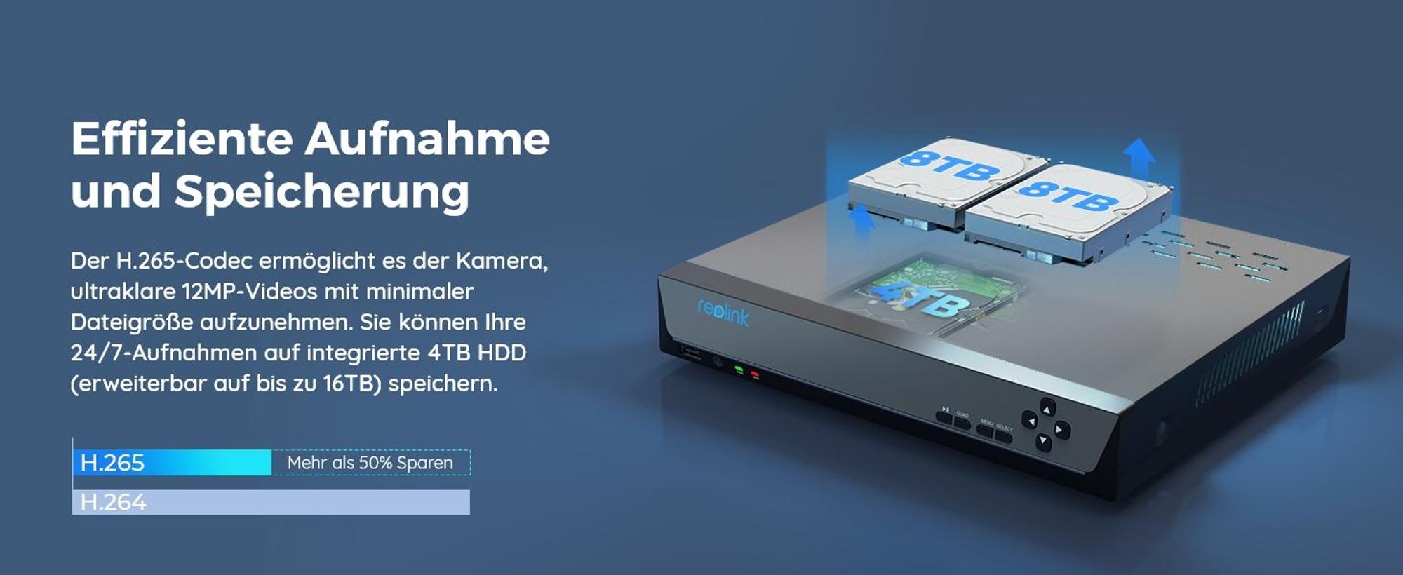 Reolink RLK16-1200D8-A, 12MP PoE monitorovací systém, 16CH 4TB HDD NVR a 8X bezpečnostná kamera, 24/7 nahrávanie, reflektor, inteligentná detekcia