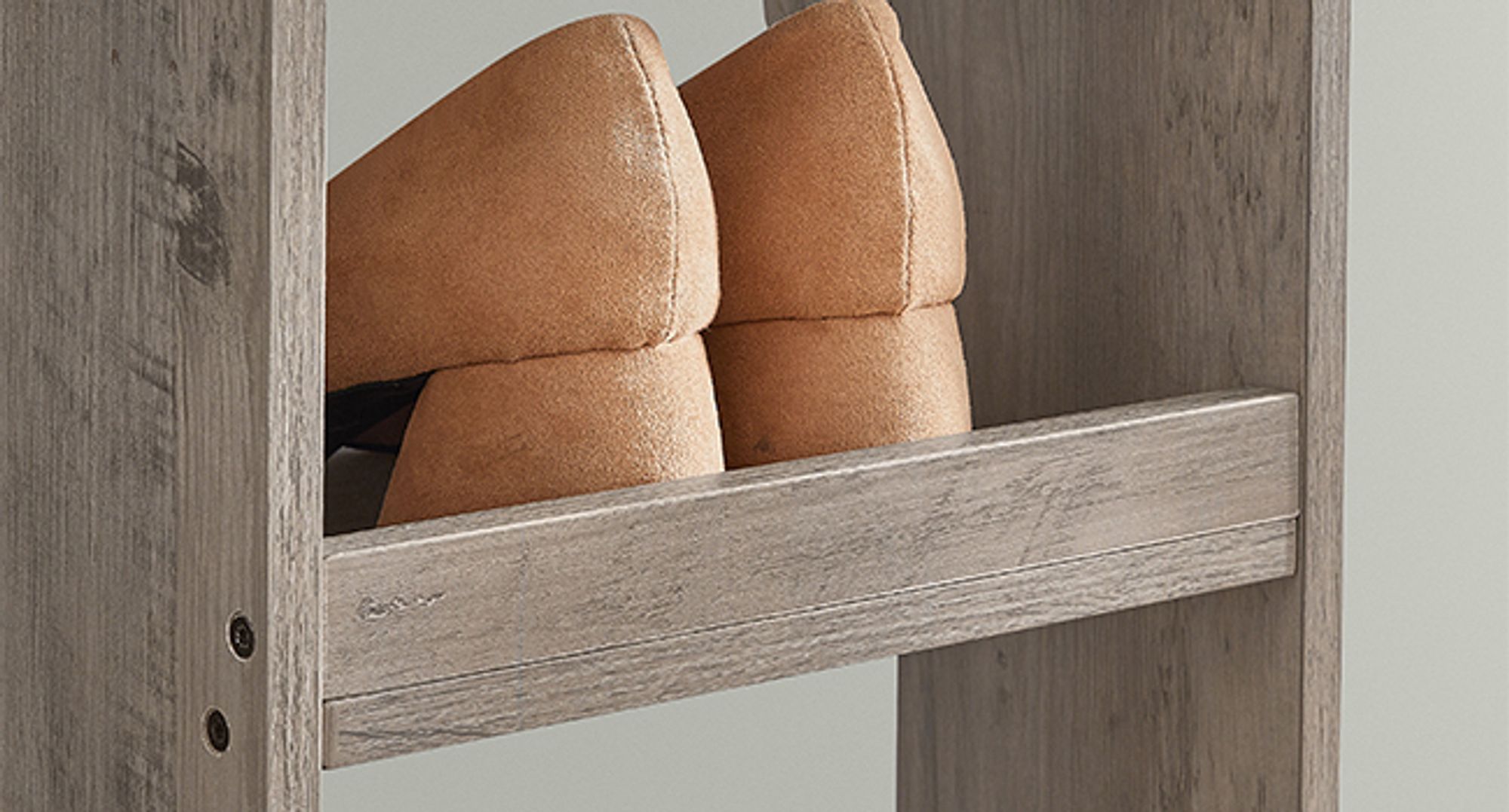 Schuhregal schmal, Standregal mit 7 Ebenen, platzsparend