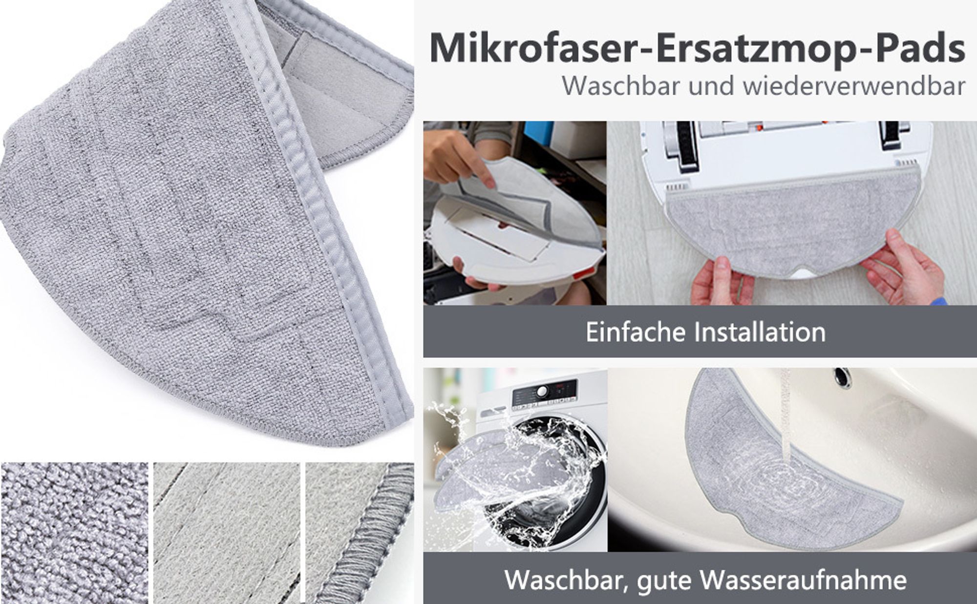 Zubehörset für Roborock S8 Pro Ultra, 6*Staubbeutel 1*Main Rollbürste 4*Seitenbürsten 2*Filter 4*Mopp Wischtücher