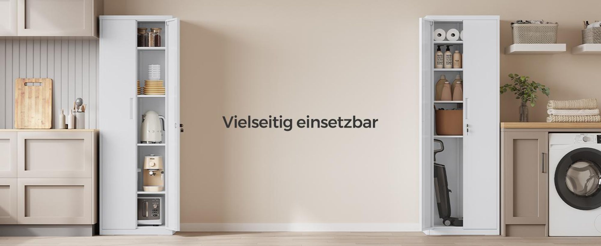 SONGMICS Aktenschrank, Mehrzweckschrank, Stahl-Aufbewahrungsschrank, 5 Ebenen, verstellbare Ablagen