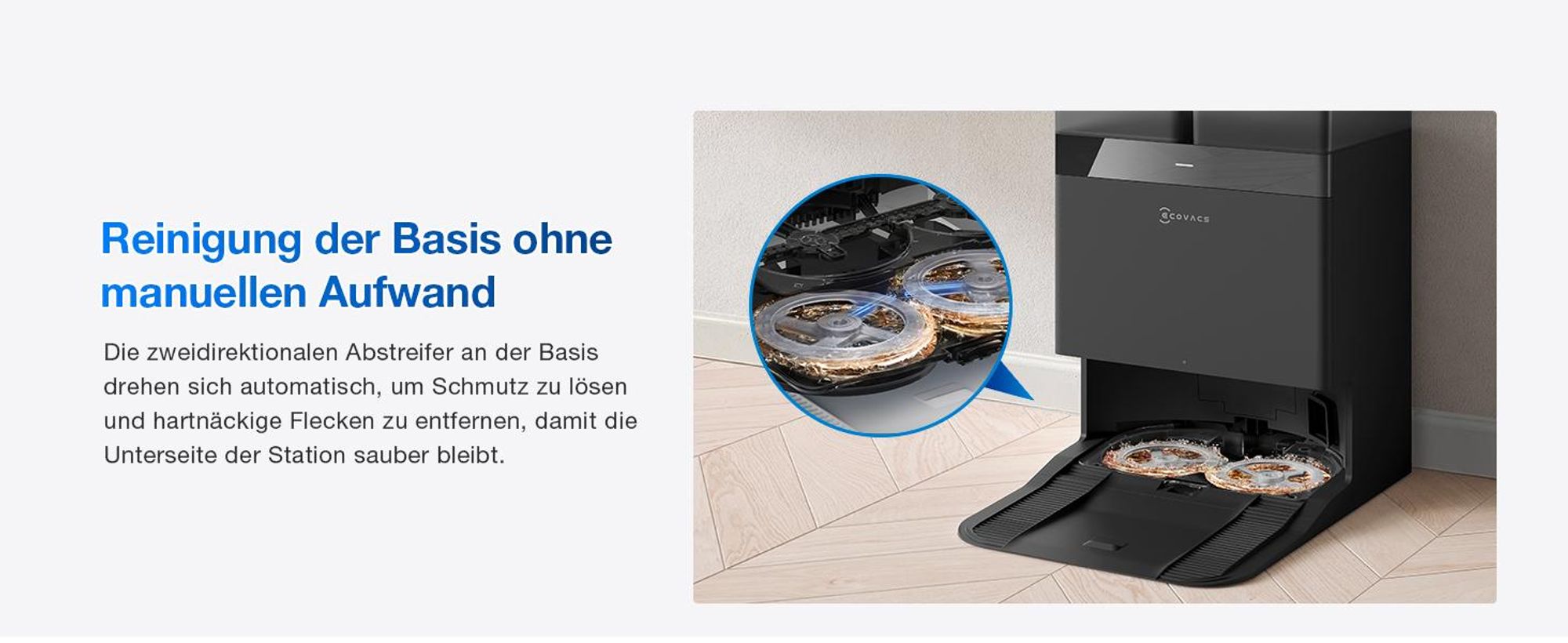 ECOVACS DEEBOT T50 PRO Omni Gen3 Care kit Staubsauger Roboter mit Wischfunktion (Enthält 2 zusätzliche Wischpads, 3 Filter und 3 Staubbeutel) Schwarz