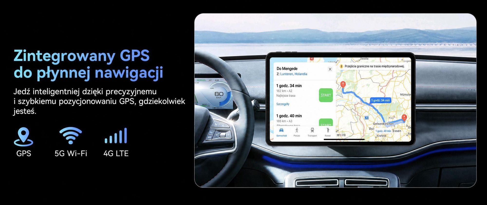 Tablet Nexall N90 z systemem Android 16, ekran 12" FHD InCell 120 Hz, 24 GB (8+16) pamięci RAM + 128 GB pamięci ROM (karta TF do 2 TB), 5G, Wi-Fi/4G SIM, bateria 9000 mAh/18 W, Gemini AI, w zestawie rysik/klawiatura/mysz
