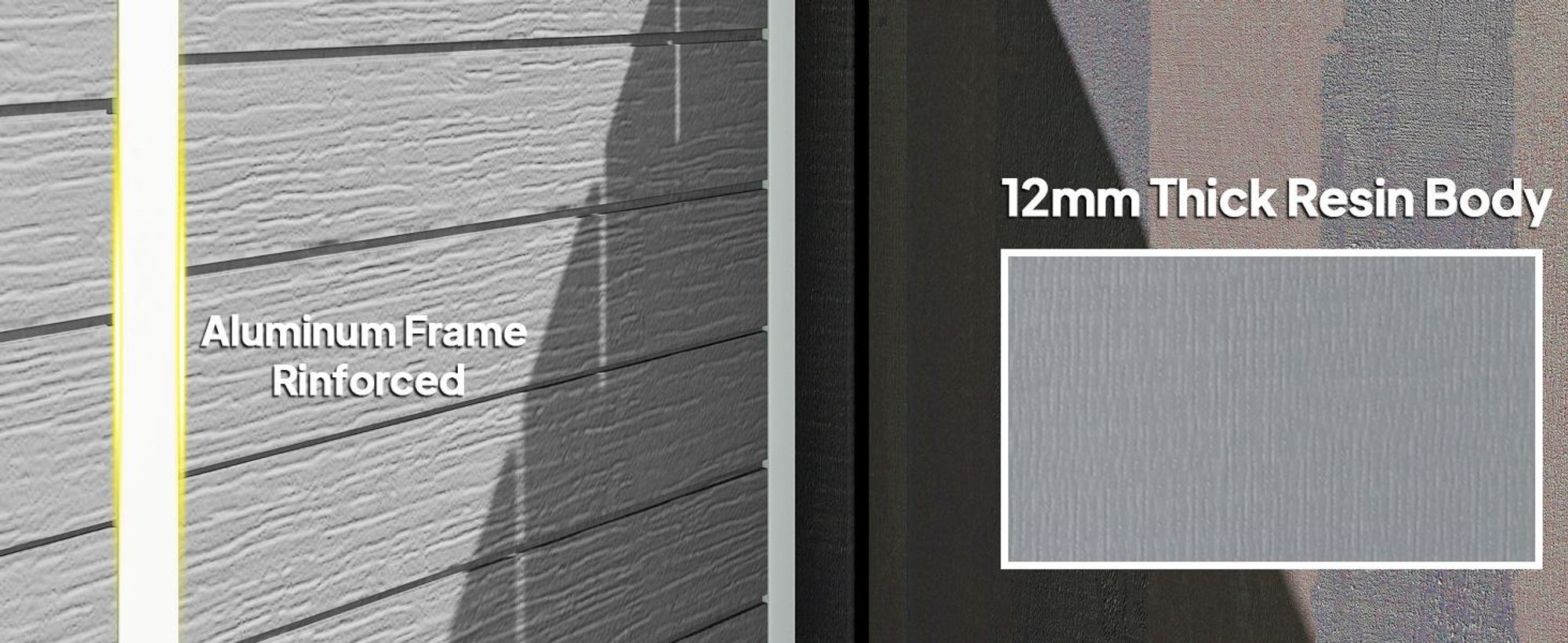 Szopa ogrodowa Outsunny 2,4 m², wodoodporna, z dachem dwuspadowym, 182 x 151 x 219/181 cm, domek narzędziowy z zamykanymi drzwiami i oknem, plastikowy garaż na rowery do ogrodu, na podwórko, szary