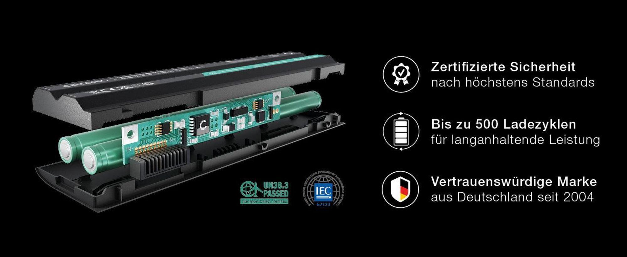 CELLONIC 1x Akku für Notebook Kompatibel mit Lenovo ThinkPad T14s, Thinkpad X390, Thinkpad X13 Gen 1, L18M6PD1 - (3900mAh, 11.4V)