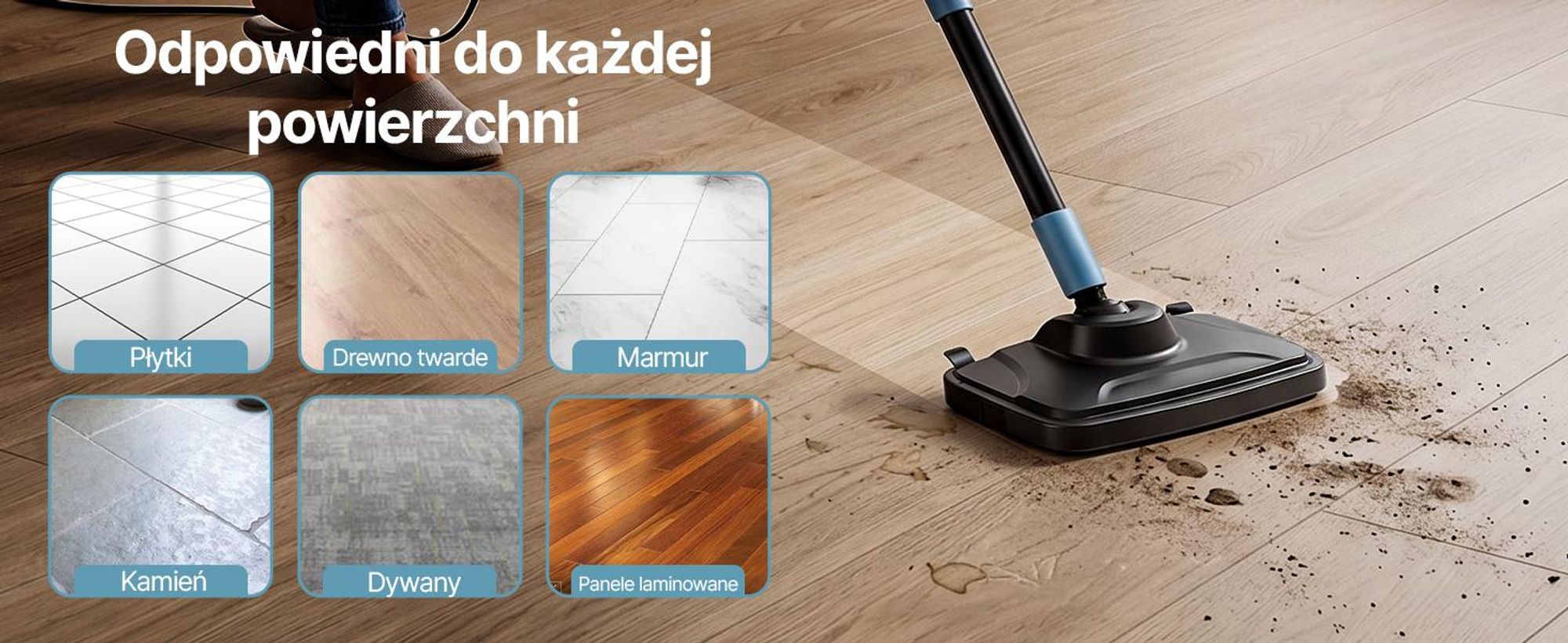 Odkurzacz parowy Olvy 14 w 1 z funkcją mycia i ekranem dotykowym – para o temperaturze 125°C – ręczny odkurzacz parowy do dywanów, sof i twardych podłóg – kabel o długości 5 m