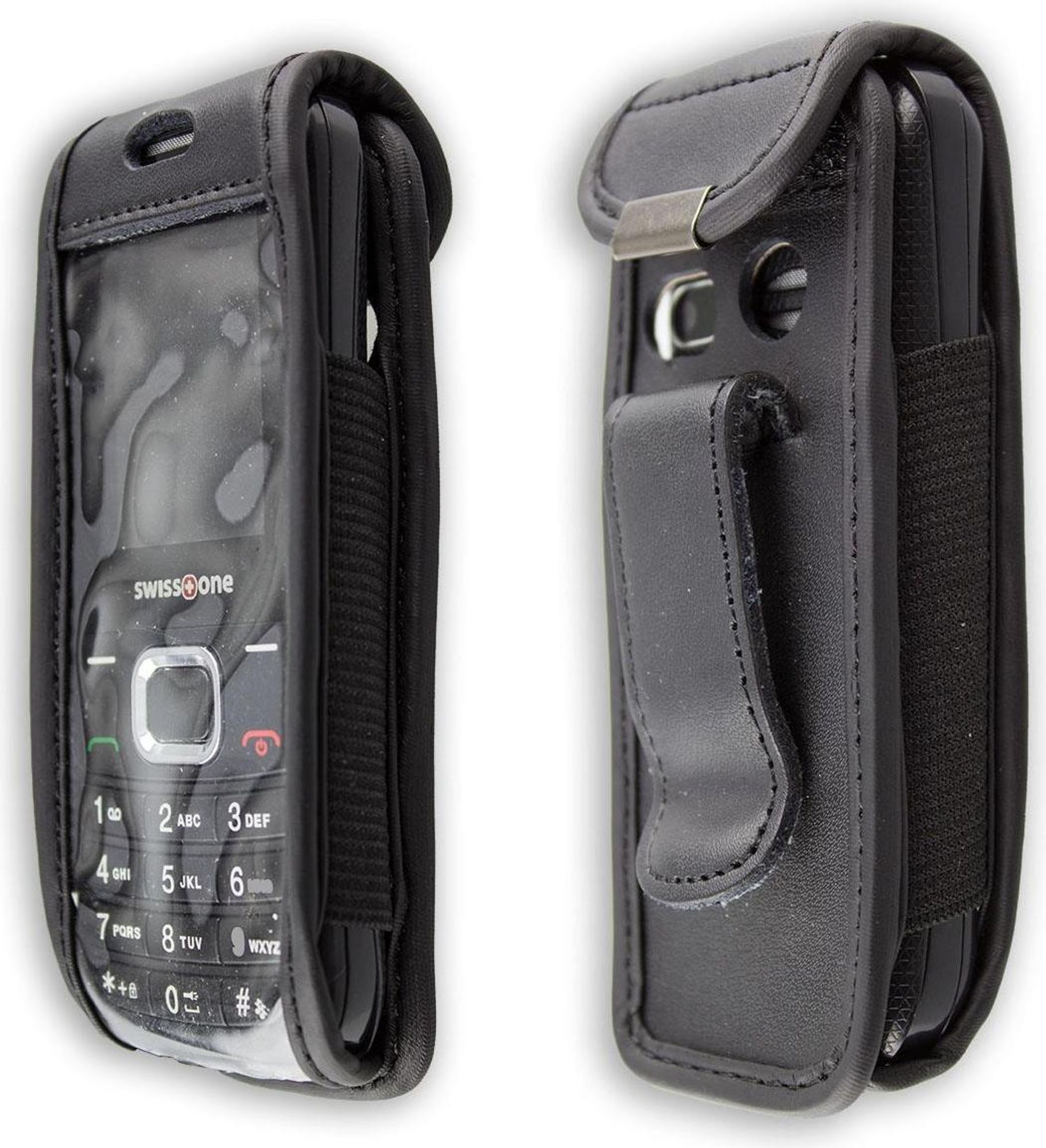 caseroxx Ledertasche mit Gürtelclip kompatibel mit Swisstone SC230 aus Echtleder, Tasche mit Gürtelclip und Sichtfenster  Bild 2