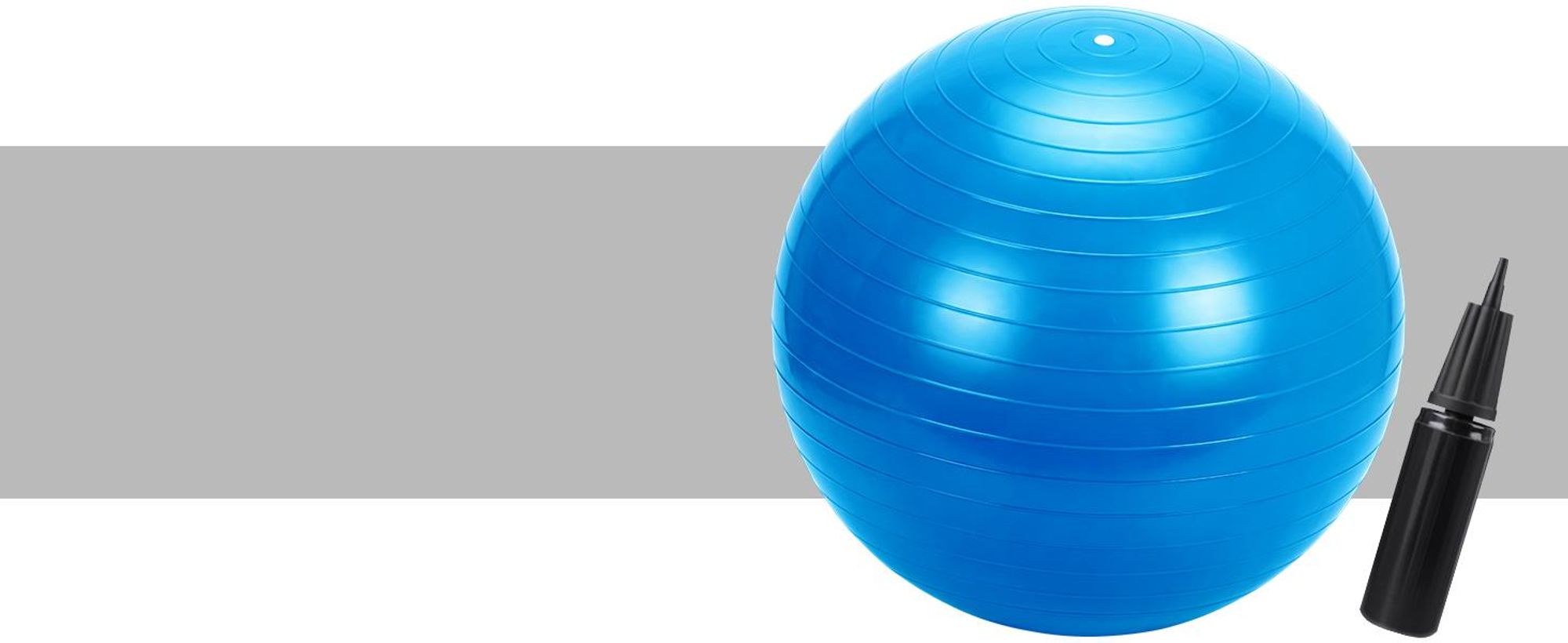 KRUMAD Gymnastikball 65 cm, Fitnessball Pilates Ball Sitzball, Anti-Burst Trainingsball mit Anti-Rutsch Oberfläche, Yoga und Gymnastik