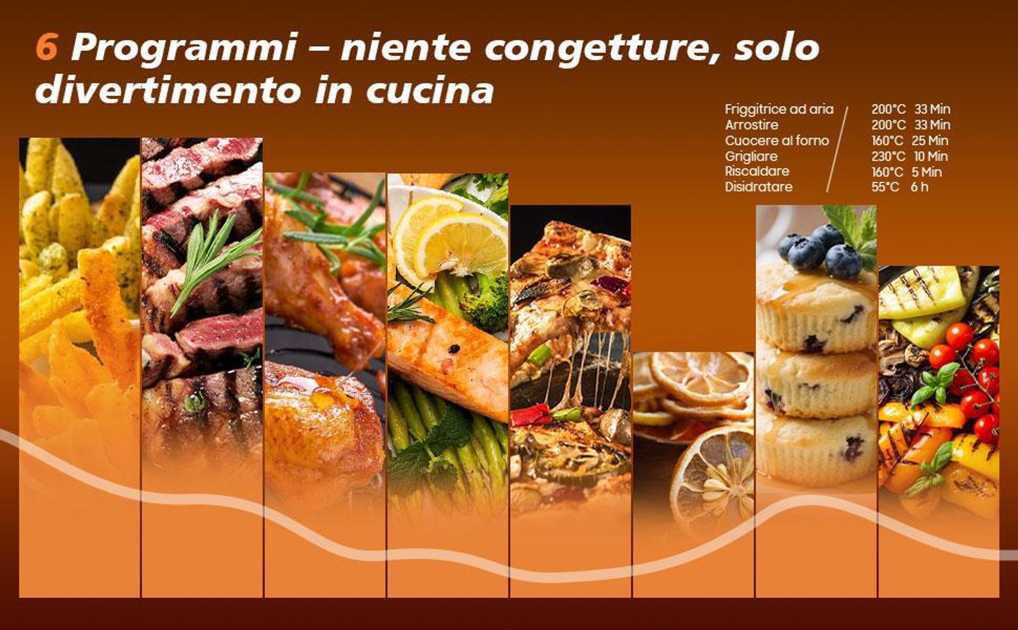 XXL 10L Friggitrice ad Aria Doppio Cestello 2700W, Circolazione 360°, Design Salvaspazio, 6 Programmi, Cottura Croccante con Poco Olio