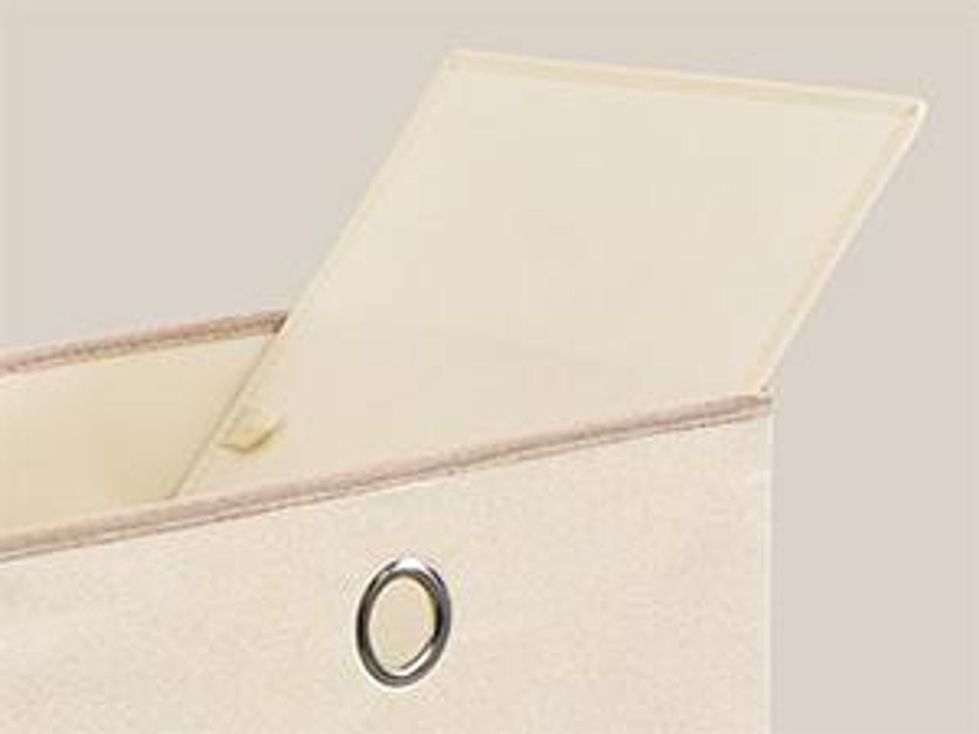 SONGMICS Aufbewahrungsboxen 3er-Set, Ordnungsbox, stapelbar mit Griffen, 43 x 30 x 30 cm, beige
