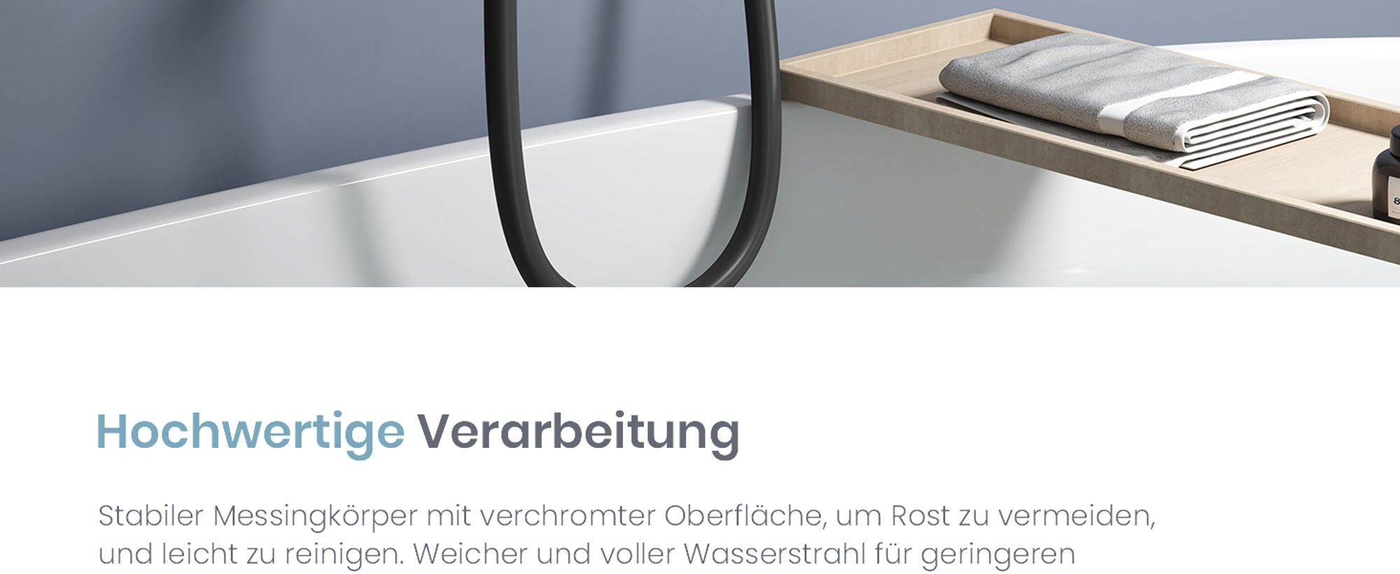 EMKE Badearmatur Wannenarmatur Einhebelmischer Badewanne Wasserhahn aus Messing, Wandmontage Wannenmischer Schwarz Matt