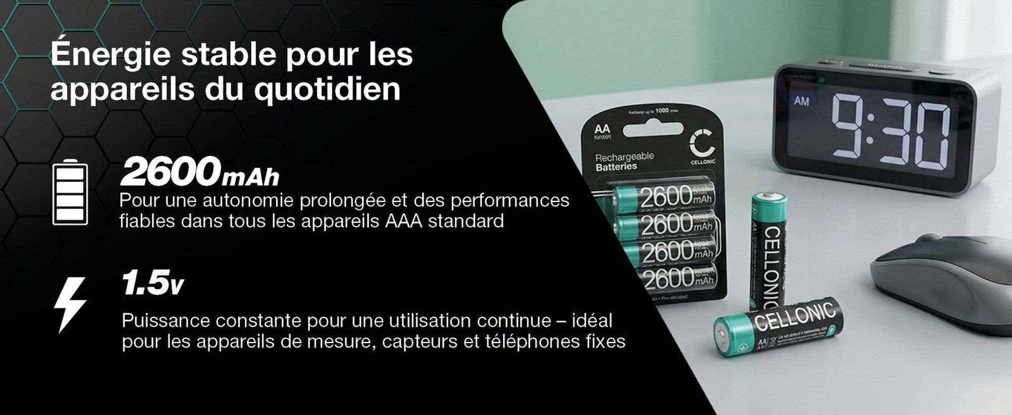 CELLONIC 2x Batterie pour Téléphone sans fil compatible avec Telekom Speedphone 12,Sinus 206 - (1000mAh, 1.2V)
