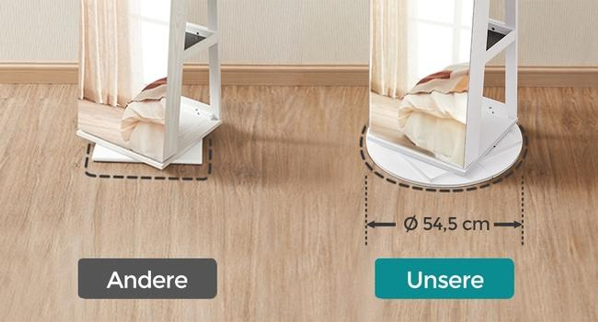 Großer 360° drehbarer Sockel