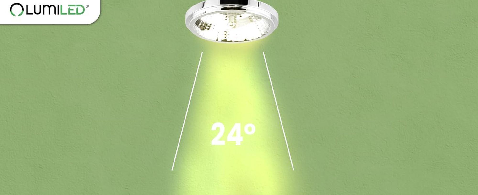LUMILED LED Lampen AR111 G53 Fassung 12V 15W (Entspricht 100 Watt) Warmweiß 3000K 24° Silber 1521 lm Leuchtmittel
