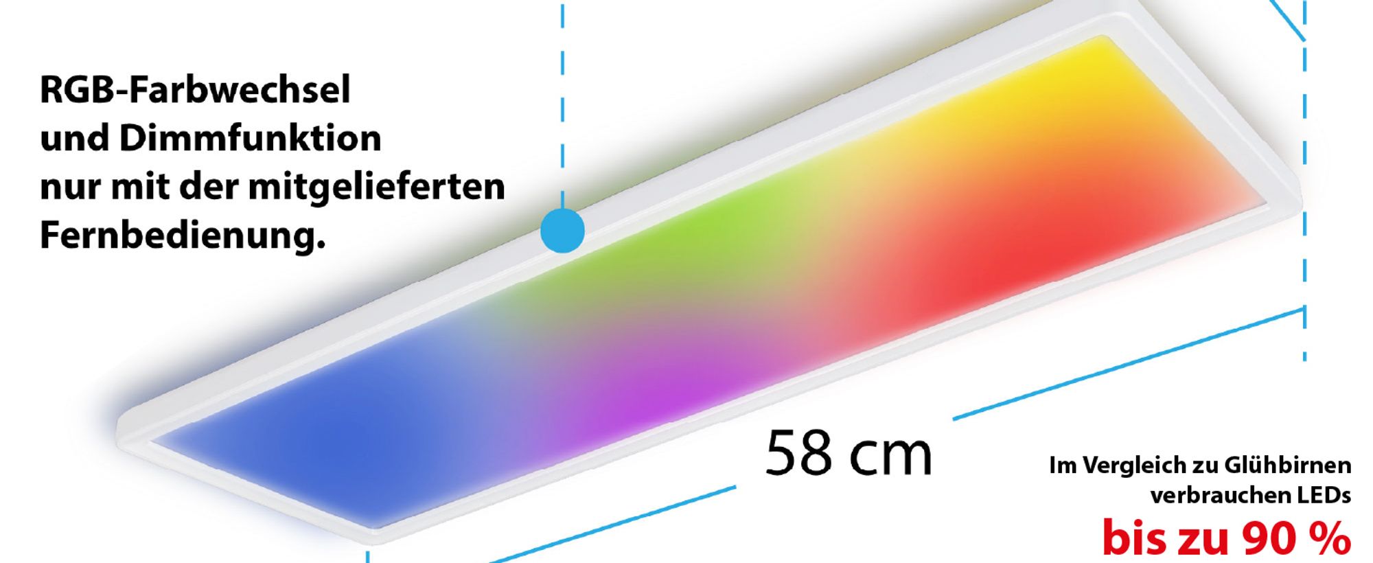 LED Deckenlampe PULS S22 RGB, 3150 lm, 23W