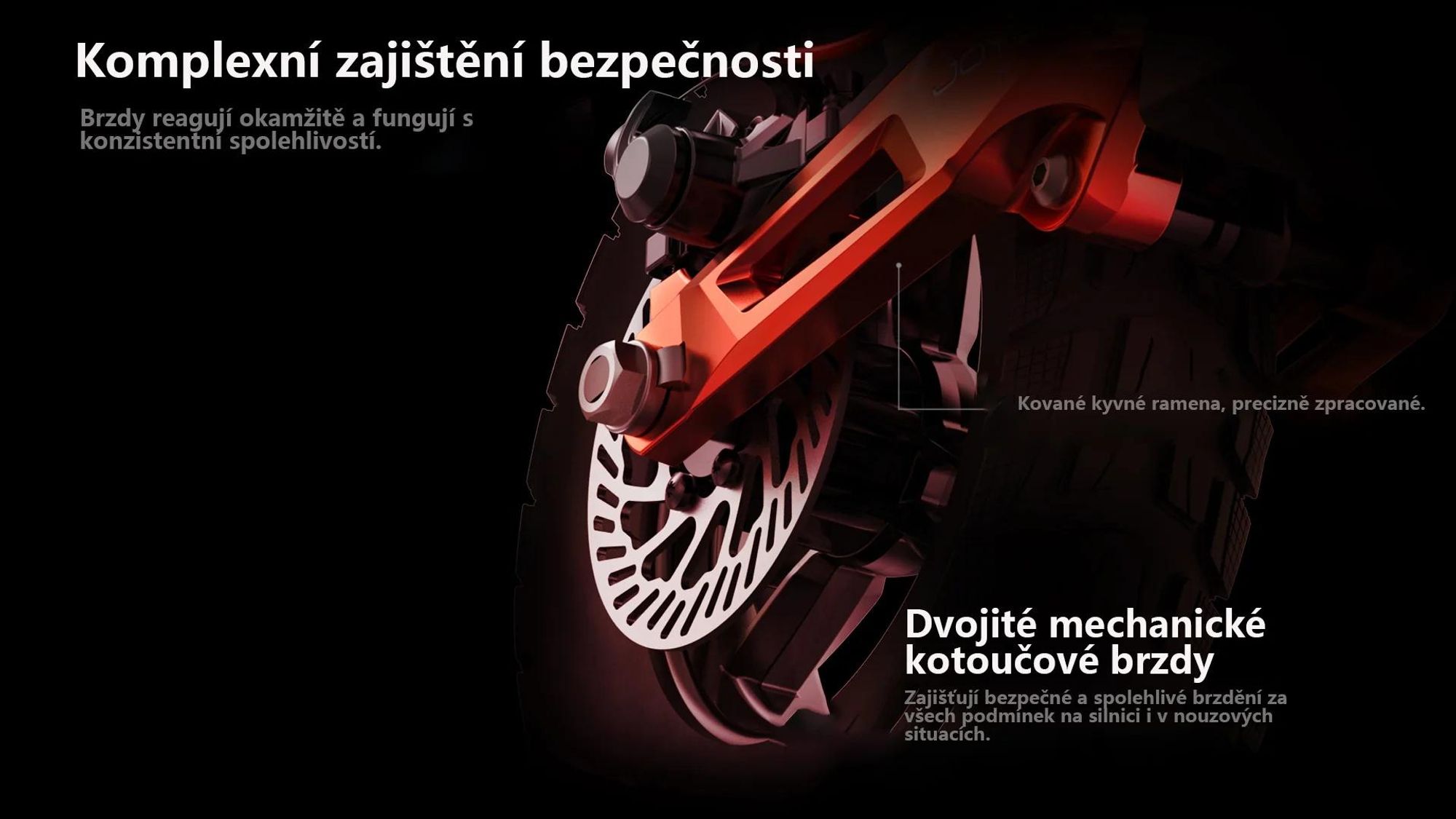 JOYOR T6E PRO Skládací Elektrická koloběžka  ABE - 500W Motor 48V26AH Baterie 10" pneumatiky do terénu - Černá