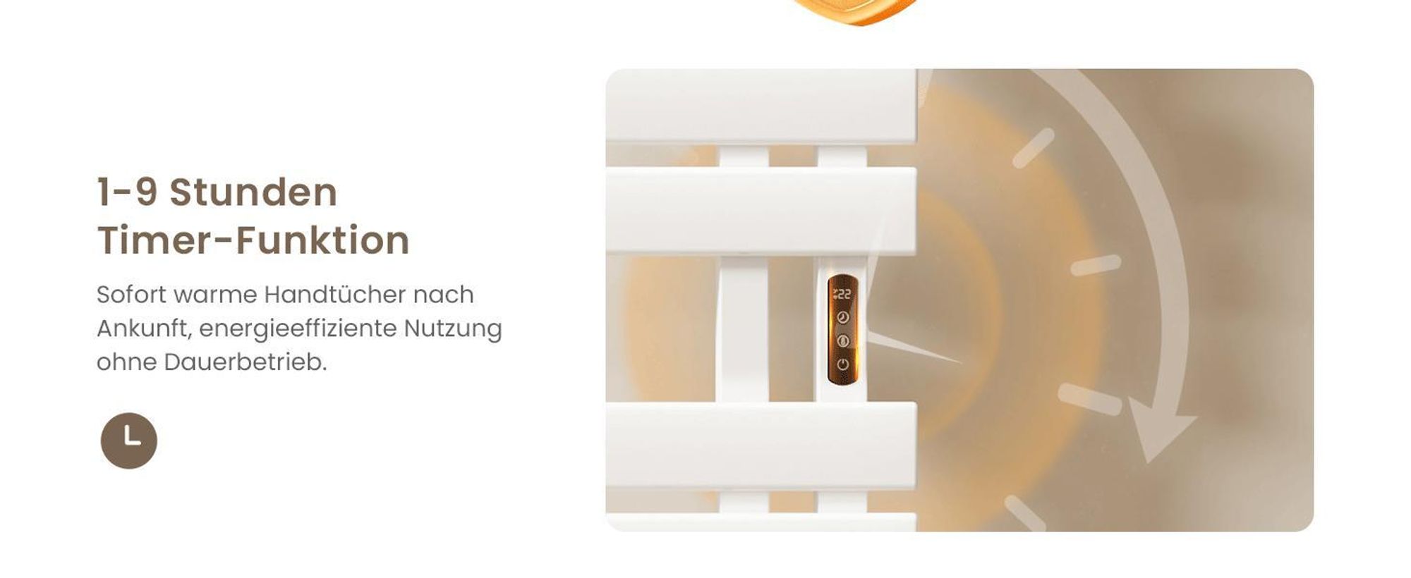 EMKE Handtuchwärmer elektrisch Intelligente Badheizkörper, 1000X500mm 320W Recht Anschluss Handtuchheizkörper Wifi APP Steurung Touch LCD Timer 1-9H, IPX5 Weiß