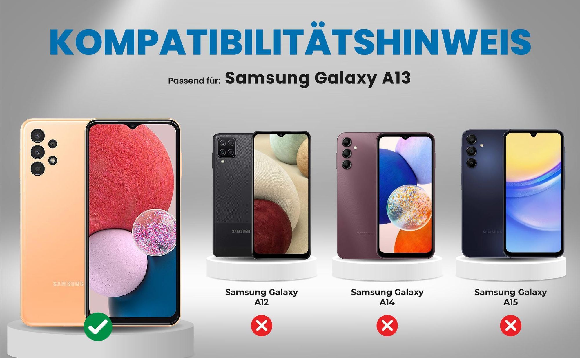 Kompatibilitätshinweise Hülle für Samsung Galaxy A13