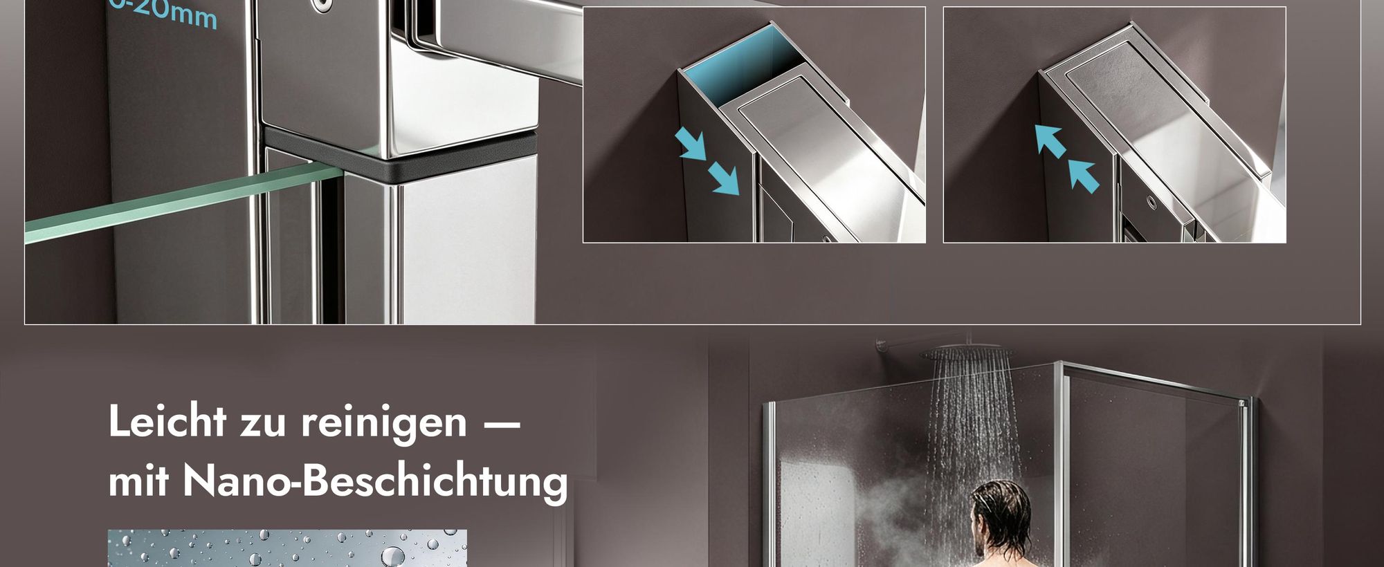 doporro Eck-Duschkabine 80x90x195cm Eckdusche inkl. Duschtasse ESG-Sicherheitsglas Milchglas Streifen inkl. beidseitiger Easy-Clean-Beschichtung Ravenna36MS-Plus