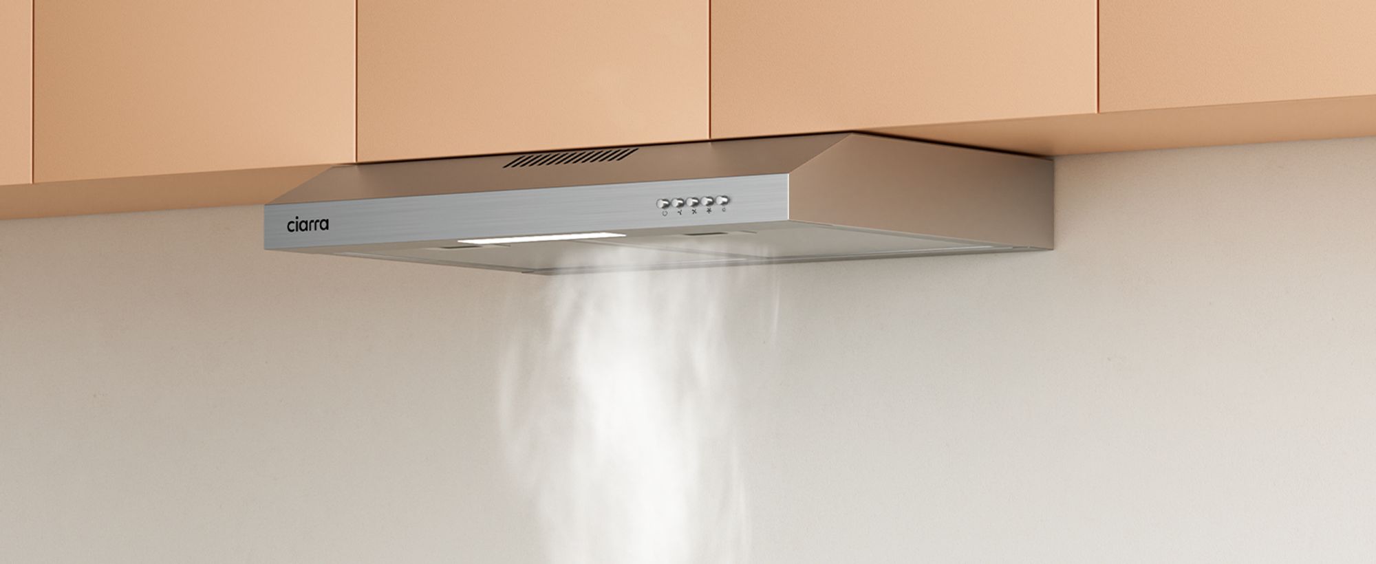 CIARRA Dunstabzugshaube 60cm Unterbauhaube Unterbau Abzugshaube Umlufthaube 220 m³/h VM6903DS