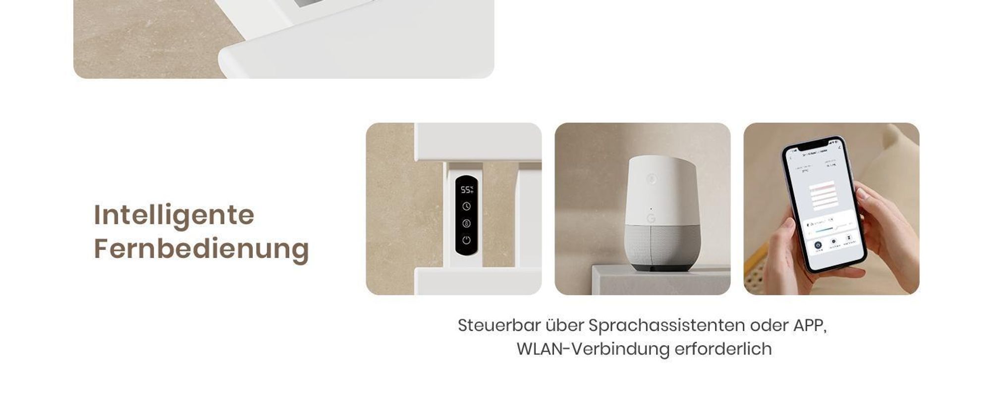 EMKE Handtuchwärmer elektrisch Intelligente Badheizkörper, 1300X500mm 440W Handtuchheizkörper Wifi APP Steurung Touch LCD Timer 1-9H, IPX5 Weiß
