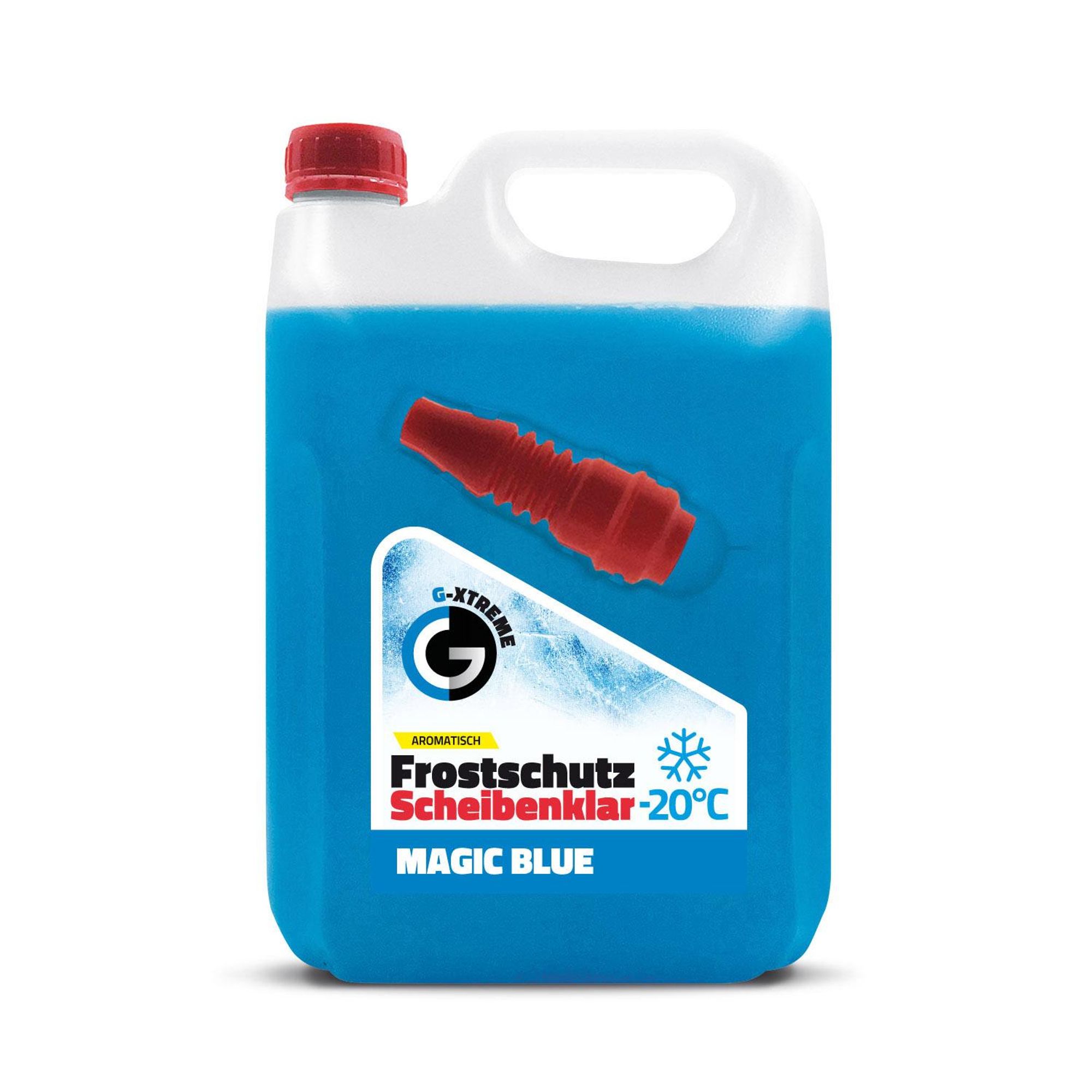 Scheibenfrostschutz mit Magic Blue Duft | Schlierenfreier und effektiver Scheibenreiniger für den Winter | Gebrauchsfertige frostschutzmittel scheibenwaschanlage | 5L
