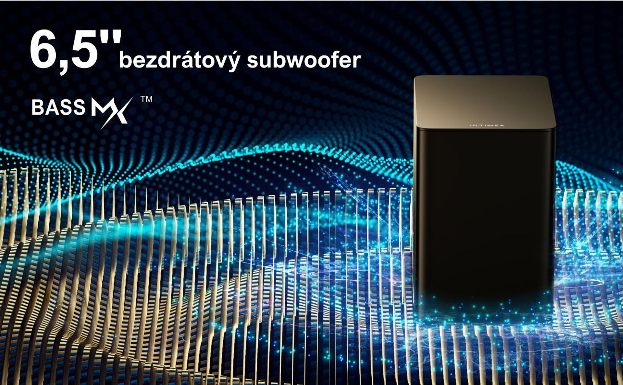Virtuální prostorový zvukový systém ULTIMEA 7.1 pro TV, špičkový výkon 410 W, soundbar s nastavitelným subwooferem a prostorovým boxem, ovládání přes APP