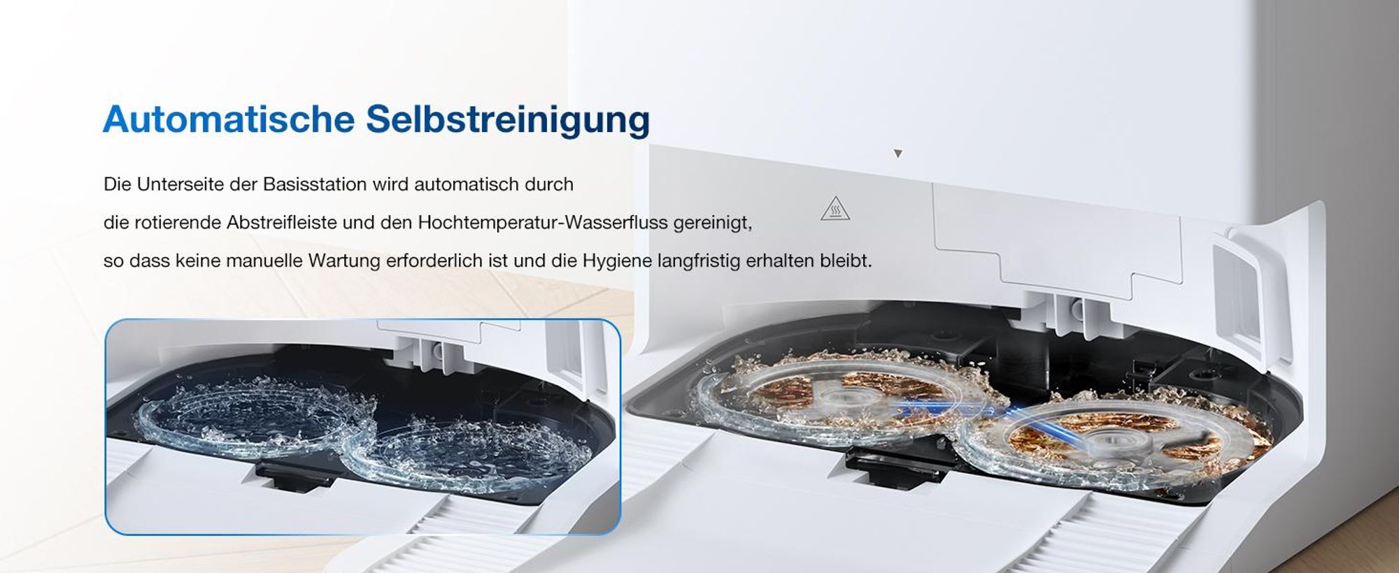 ECOVACS DEEBOT T30C PRO Omni Gen 2, Staubsauger Roboter 15400Pa, Saugroboter mit Wischfunktion, 70°C Heißwasser-Moppwäsche, Wischroboter Weiß