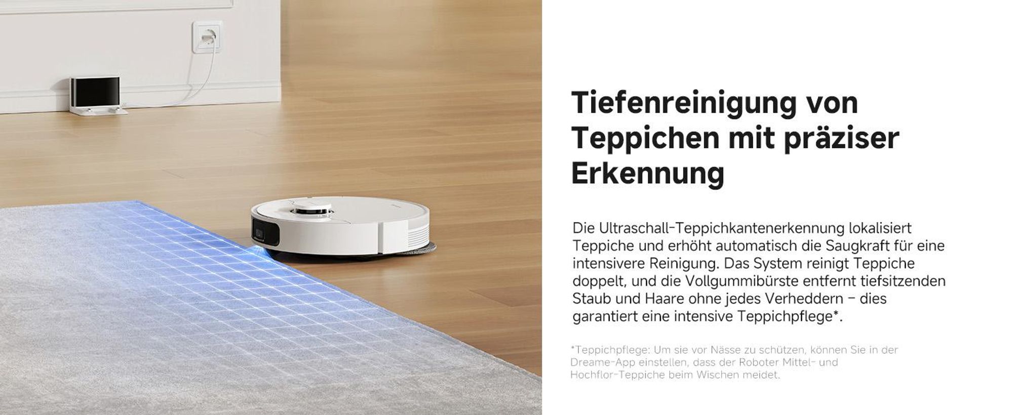 Dreame L10s Pro Gen3 Roboter Saugroboter Mit Wischfunktion,13000Pa Saugleistung,Intelligentes DuoScrub-Mop,7mm Auto-Lift,Teppichreinigung,5200mAh,Weiß