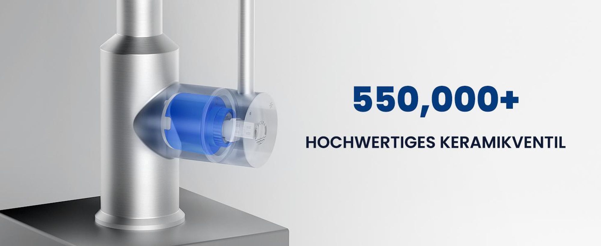 Cecipa Niederdruck Küchenarmatur Gebürsteter Edelstahl Ausziehbar, Wasserhahn Küche mit Brause, 360° Drehbar Spültischarmatur für Kleinspeicher