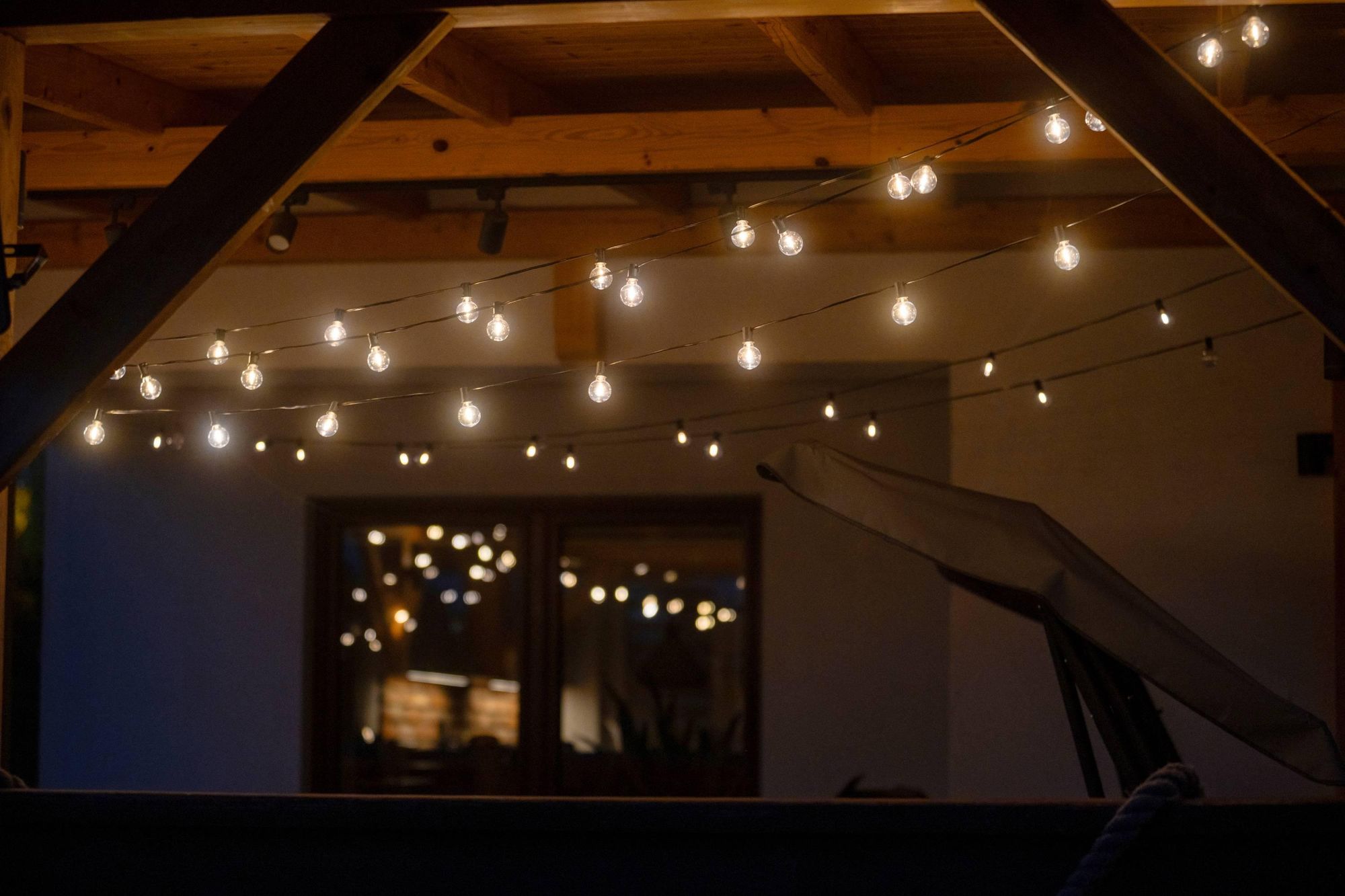 LUMILED Solar Lichterkette für Außen 6,55M G40 12x LED + Ersatzbirne, mit Fernbedienung, USB C, Warmweiß 2700K IP44 spritzwasserdicht 8 Betriebsarten Dimmbar Outdoor Solarlichterkette Garten Solarlampe Außenlichterkette Solarbetrieb
