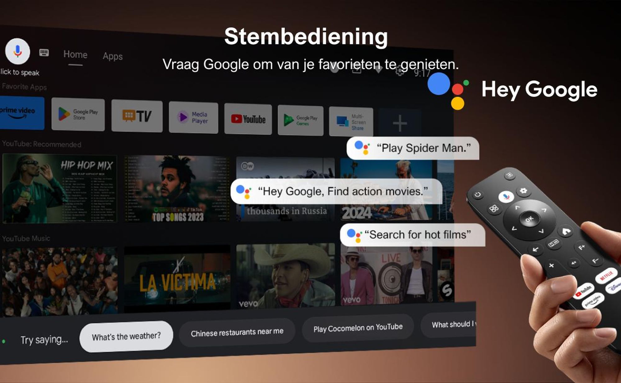 ULTIMEA Nova C40 beamer met 4K-decodering en Android TV 11.0. Beamer met een contrastratio van 1000:1, Dolby Audio, 600 ANSI lumen, HDR10 & HLG, en een 90° gimbal ontwerp zonder statief nodig