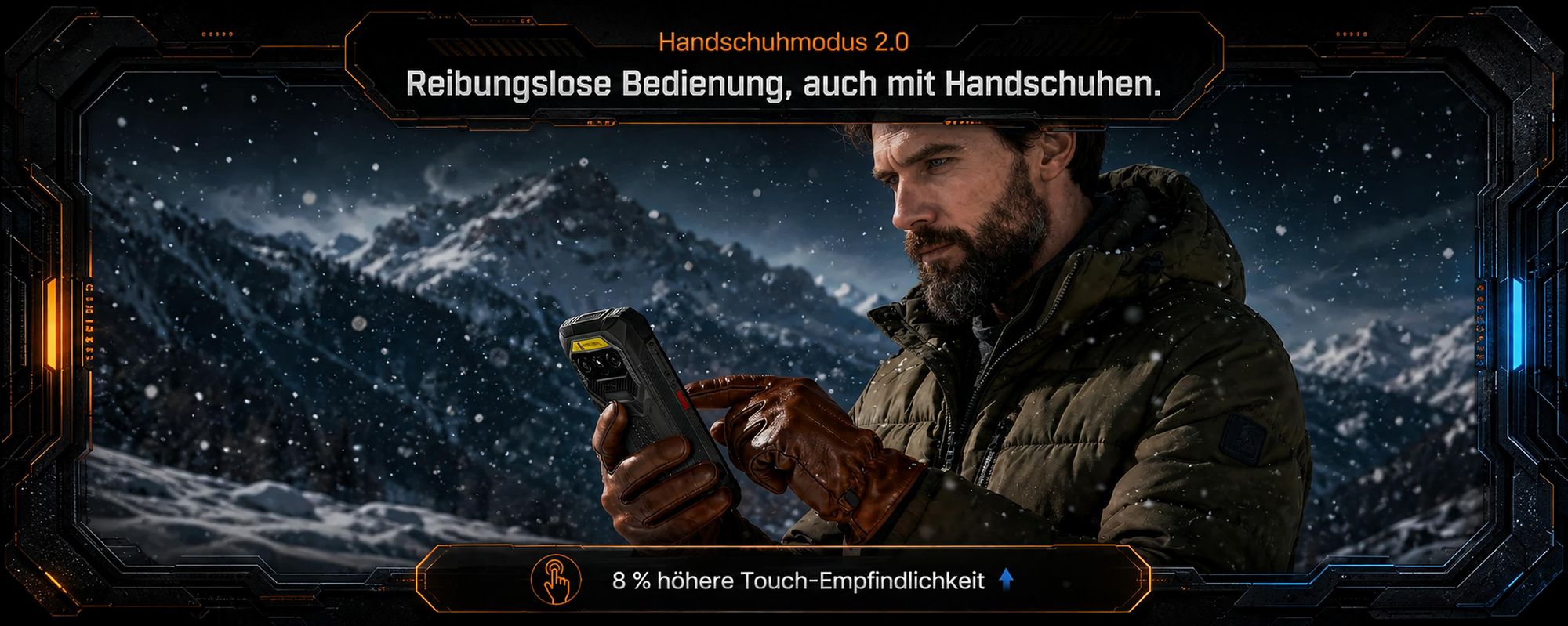 Blackview ROCK 1 PRO 6.56" Militarisches Outdoor handy, 32+256GB, Android 16, 15000mHA, 33W, Face ID, 16MP+13MP+20MP, Helio G81, IP69K/IP68