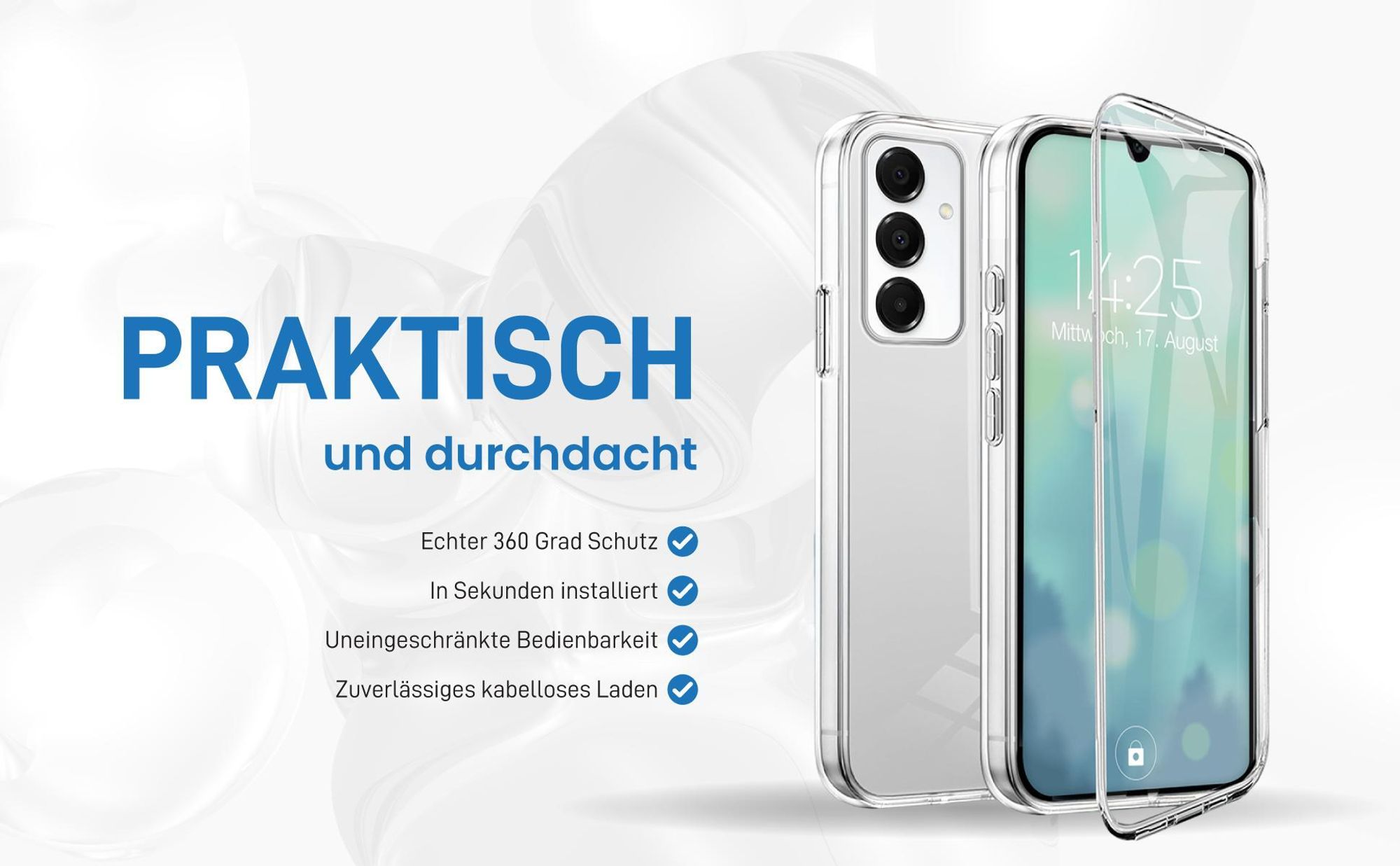 Rundum Schutz Hülle für Samsung Galaxy A17 / A17 5G mit Touchsensibilität