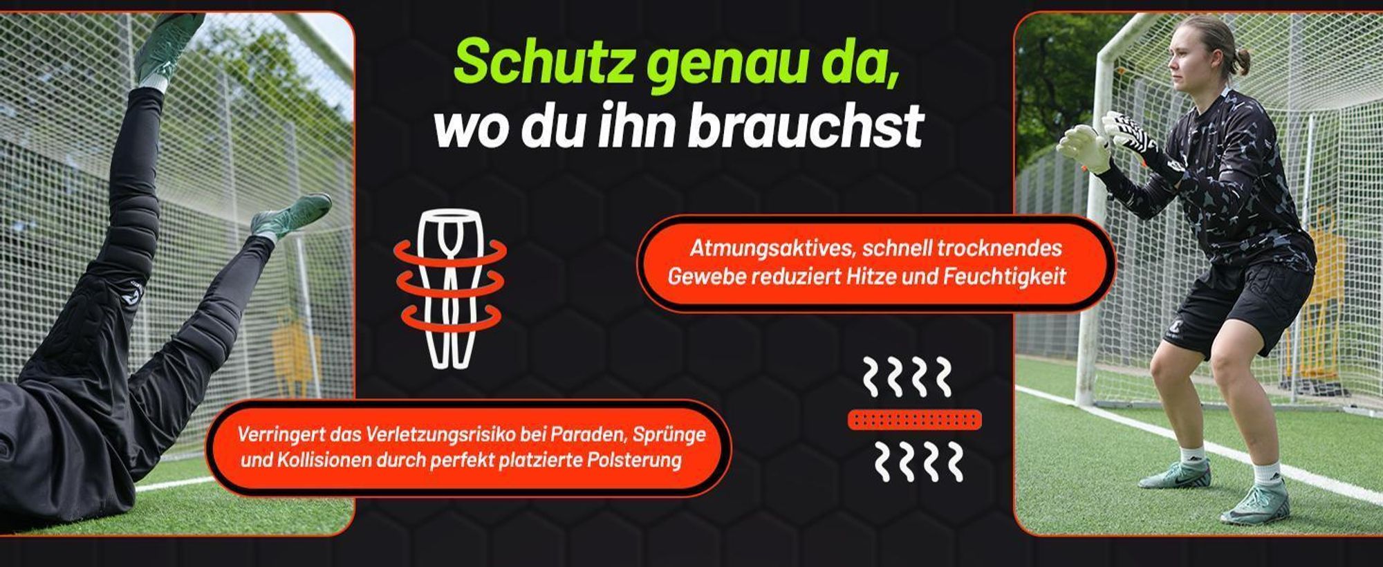 CATCH & KEEP Torwarthose für Kinder und Erwachsene - Lange Fußballhose, 152