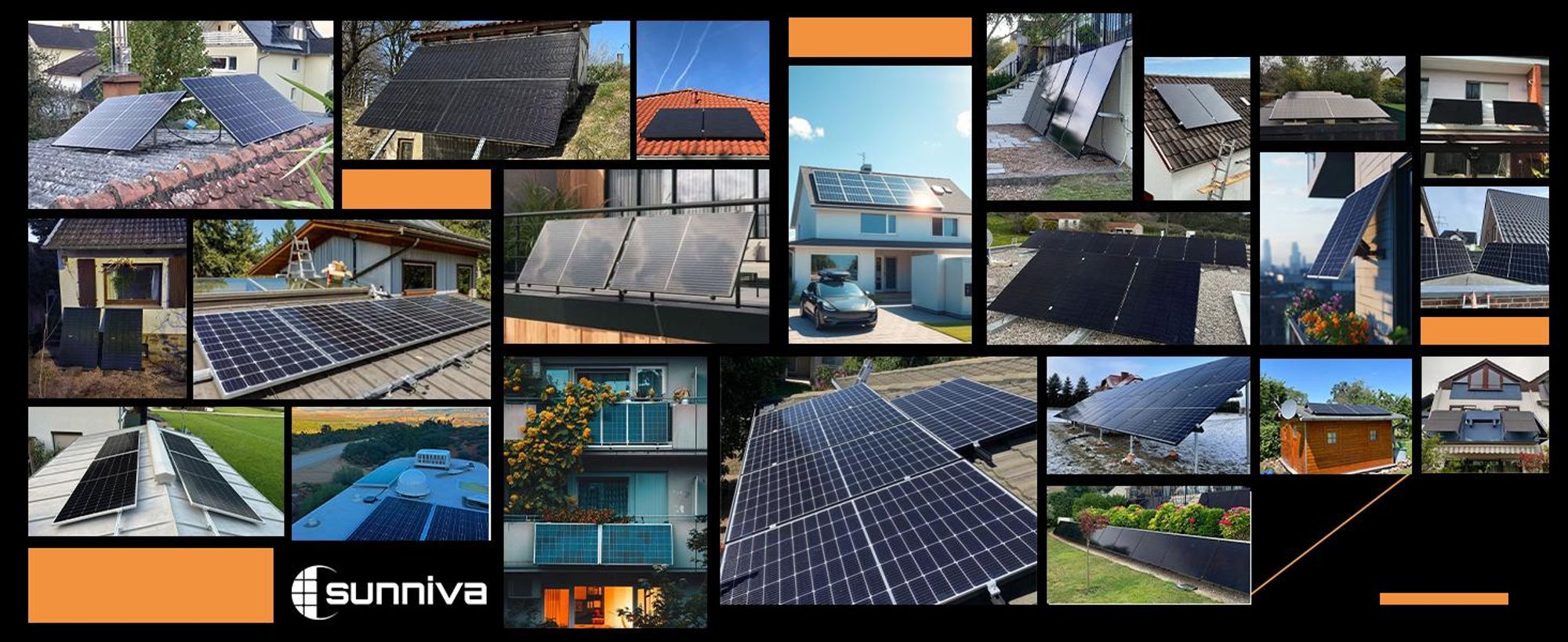 SUNNIVA® 4000W Balkonkraftwerk mit 8,96 kWh Speicher MARSTEK 4x B2500-D, 8x 500W BIFAZIAL FULLBLACK komplett Steckdose, PV Solaranlage + Solarspeicher