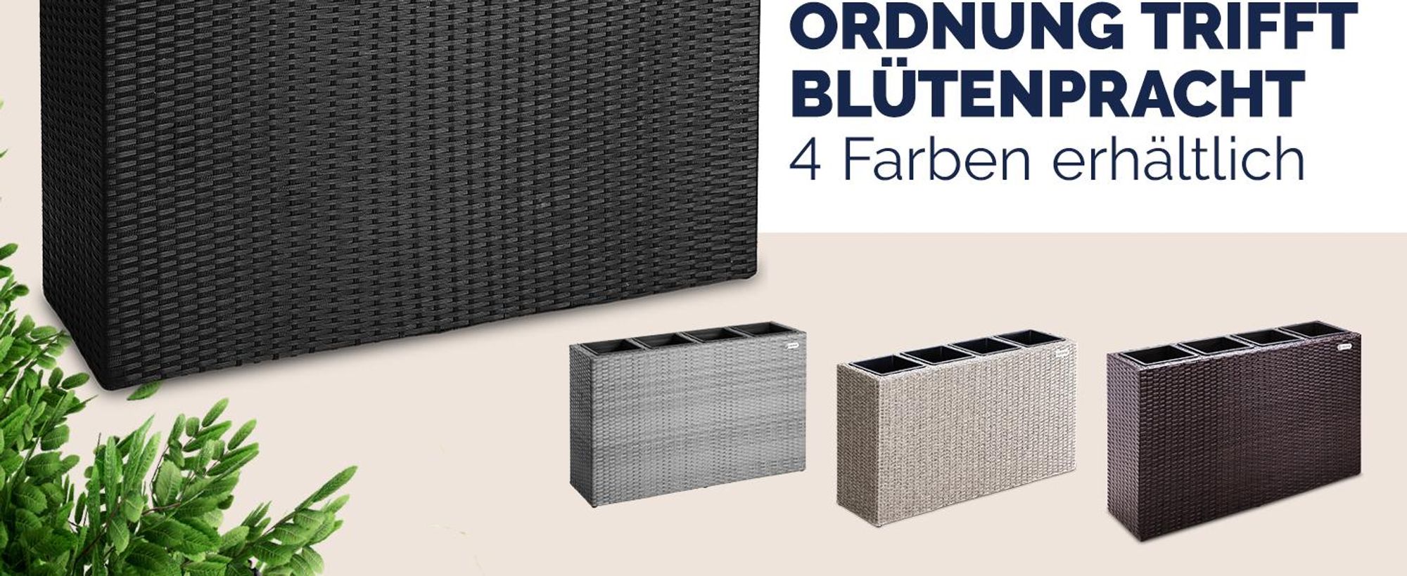 CASARIA Blumenkasten 4 Innentöpfe