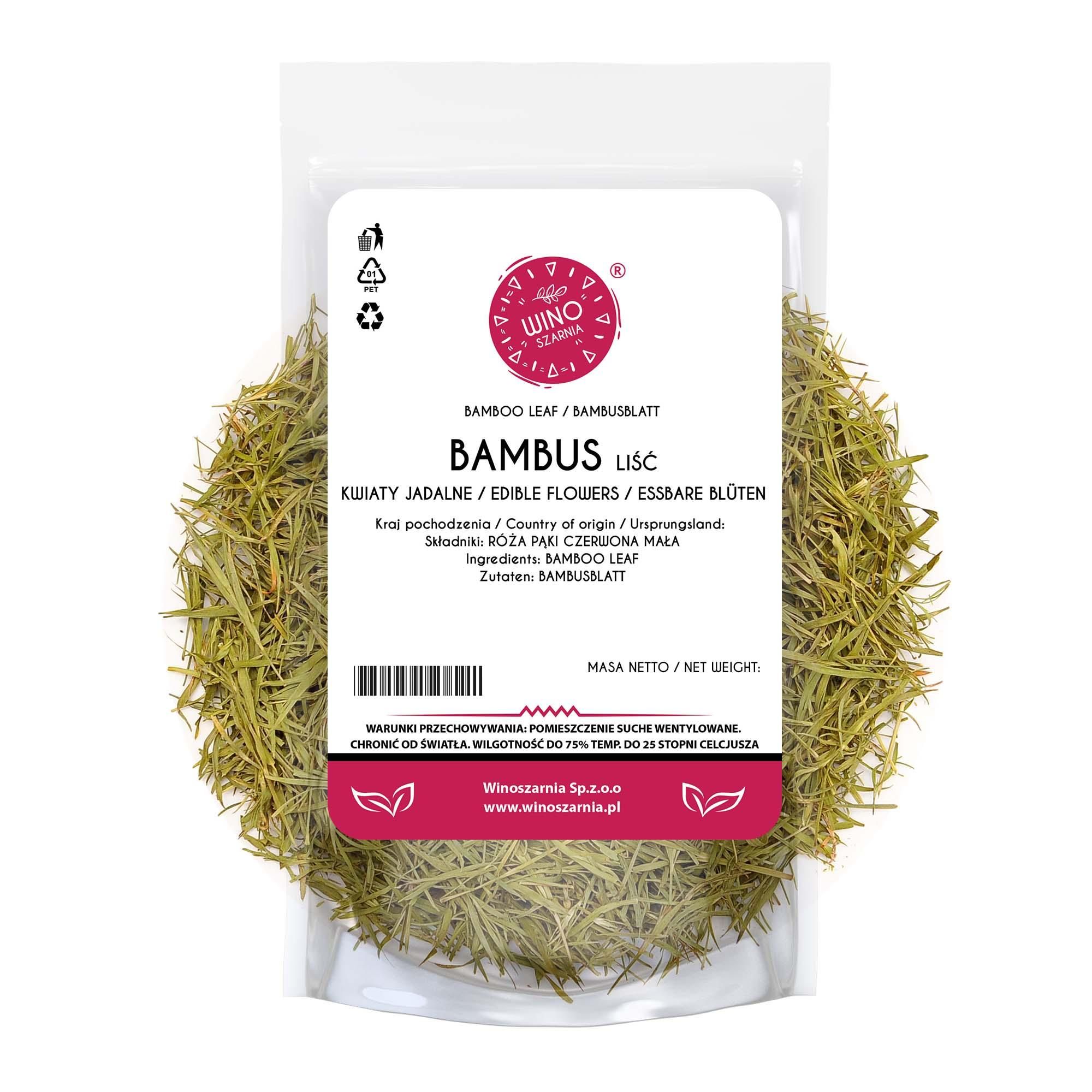 Foglie di bambù essiccate, 250 g, foglie commestibili, fiori commestibili